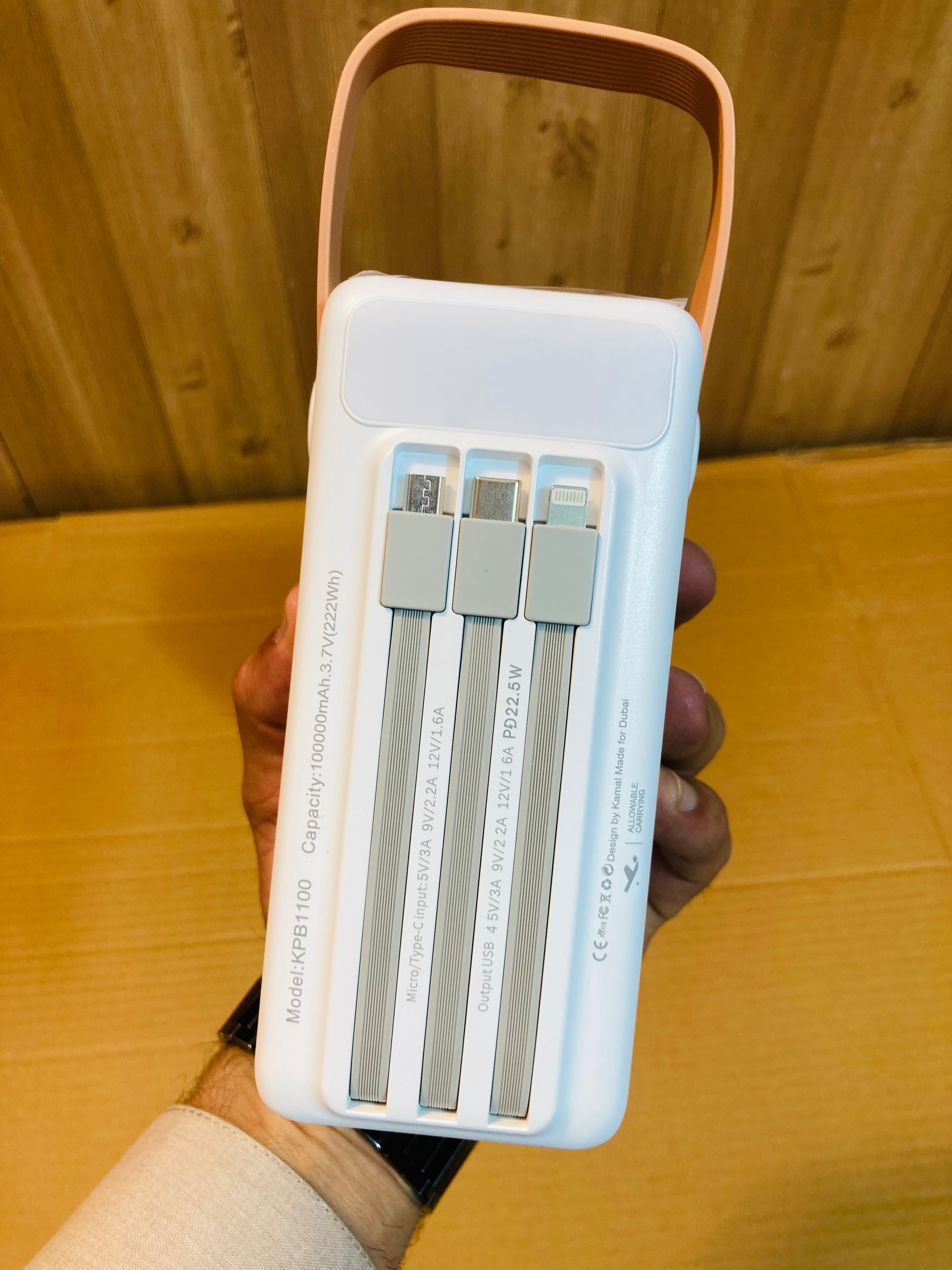Kamal 22.5W PD Fast Charging 100000mAh Power Bank KPB1100