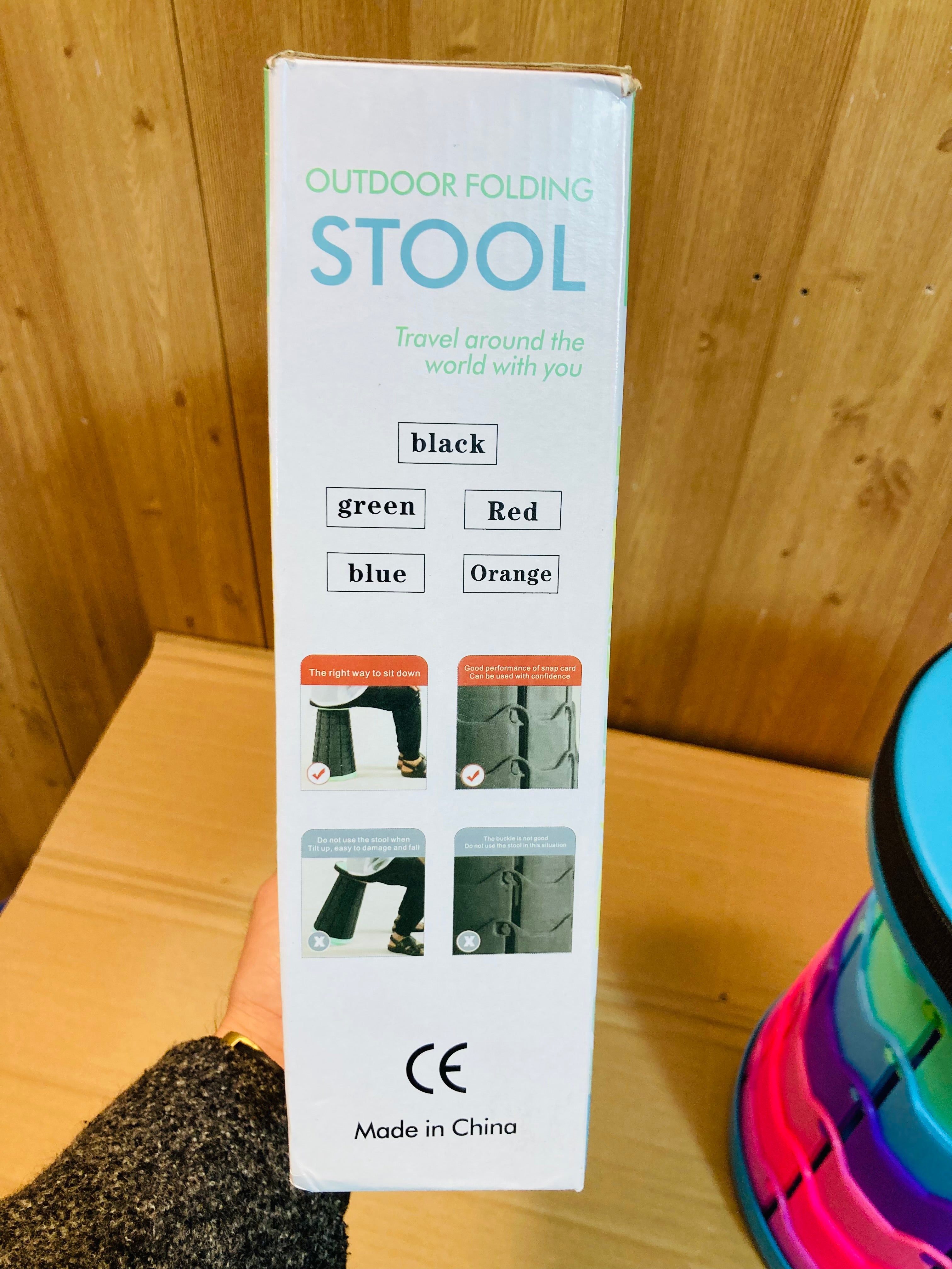 Portable Retractable Camping Stool - Outdoor Folding Stool