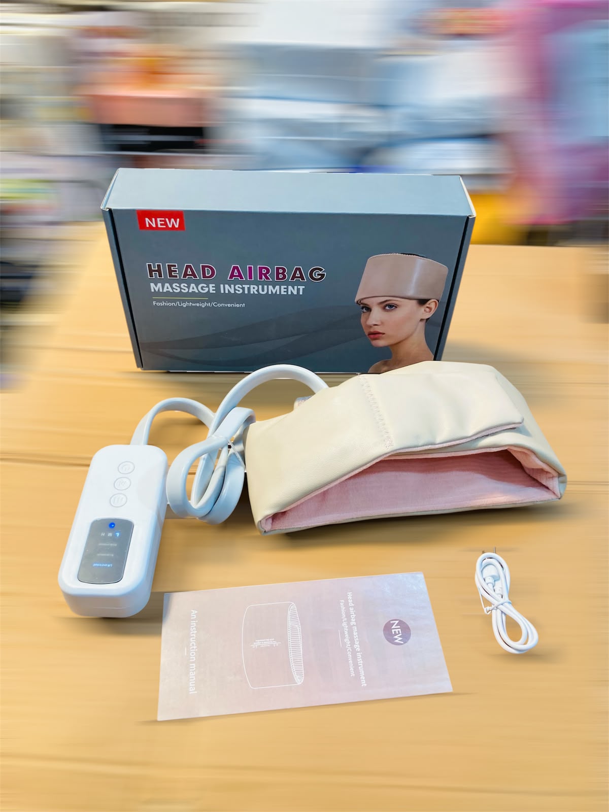 Electric Airbag Head Massager with Heating & Smart Controller 666