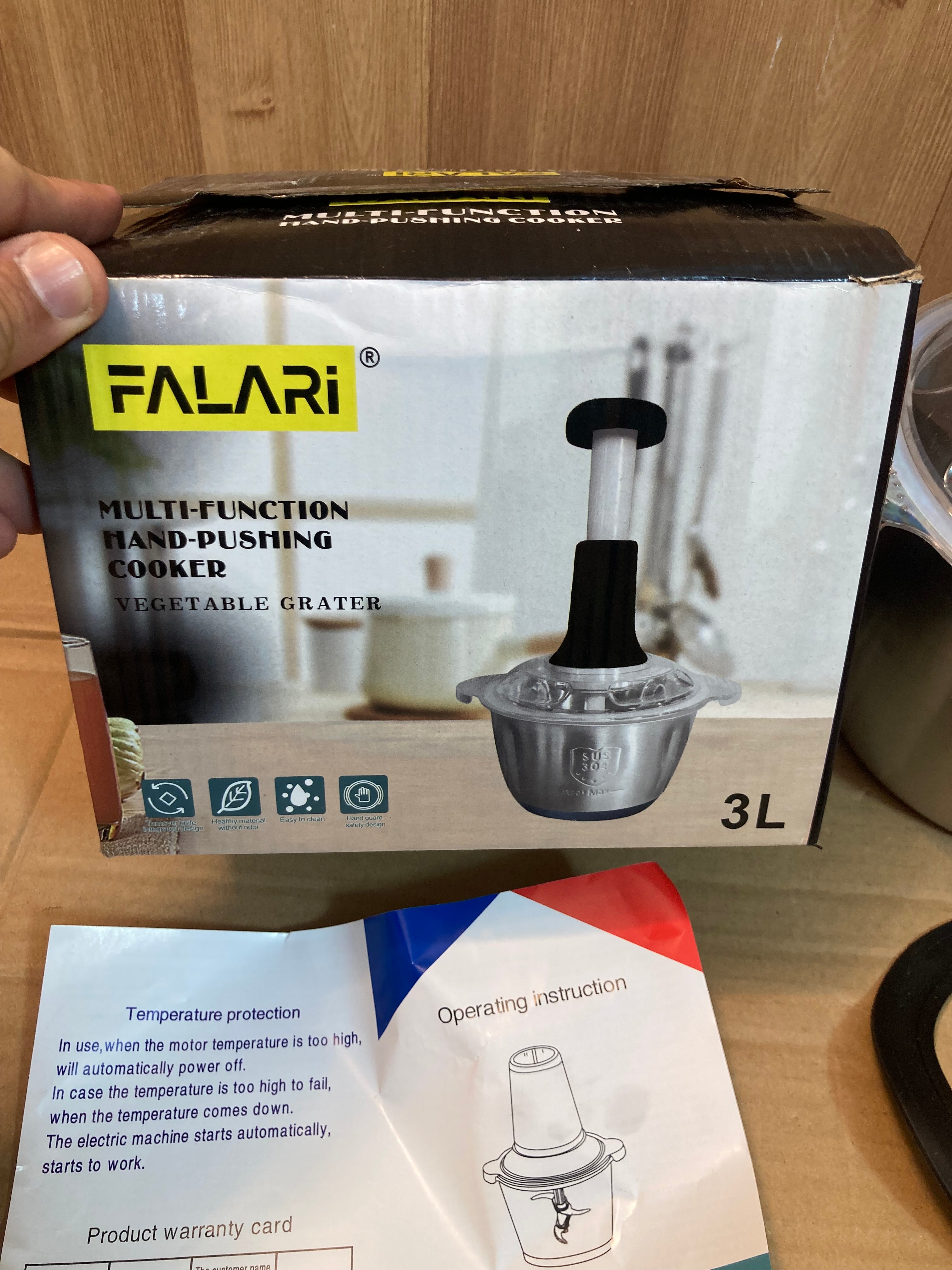 Multifunctional Stainless Steel Manual Food Chopper 3L