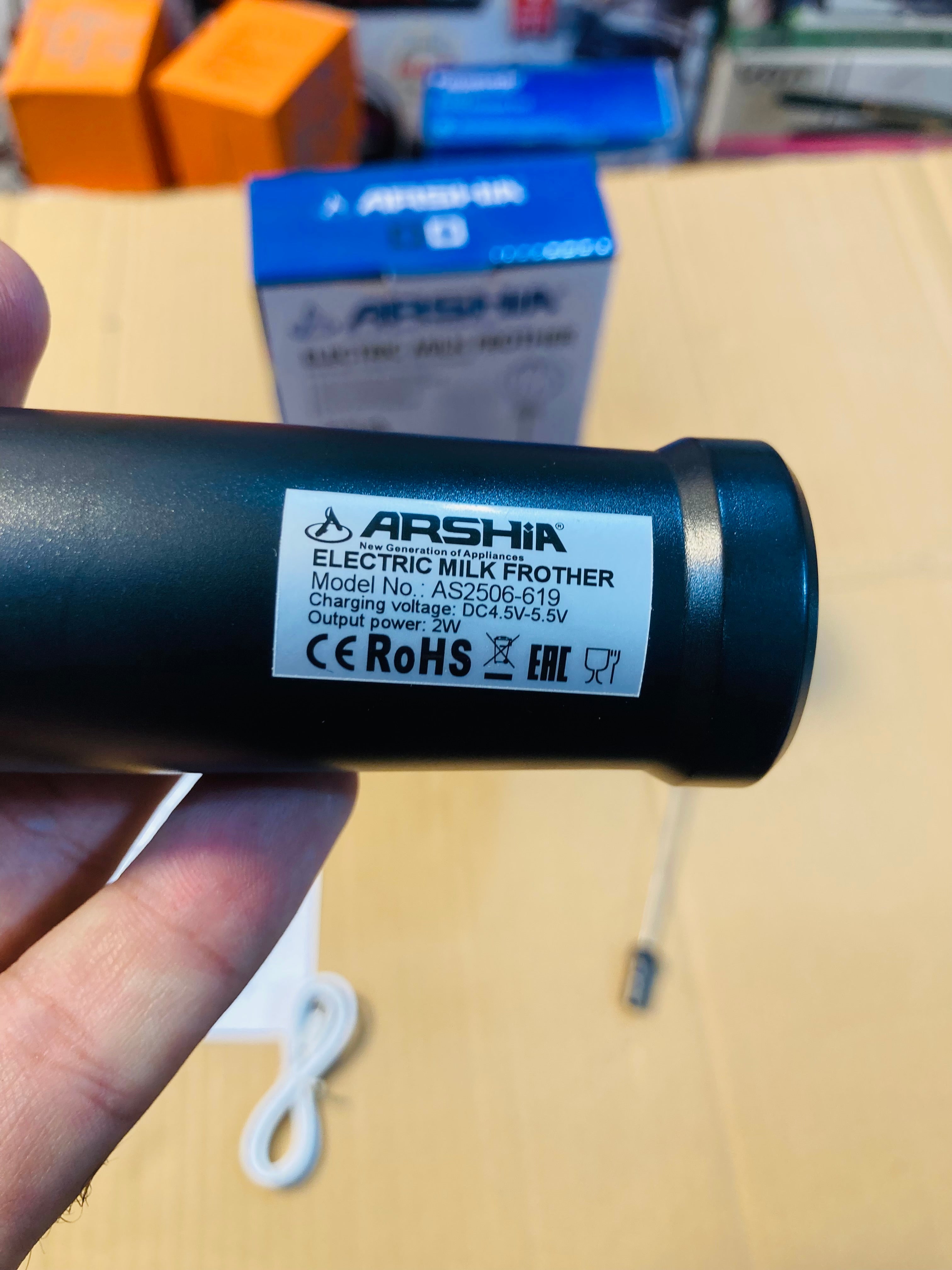 Arshia Rechargeable Milk Frother - Coffee Beater AS2506-619