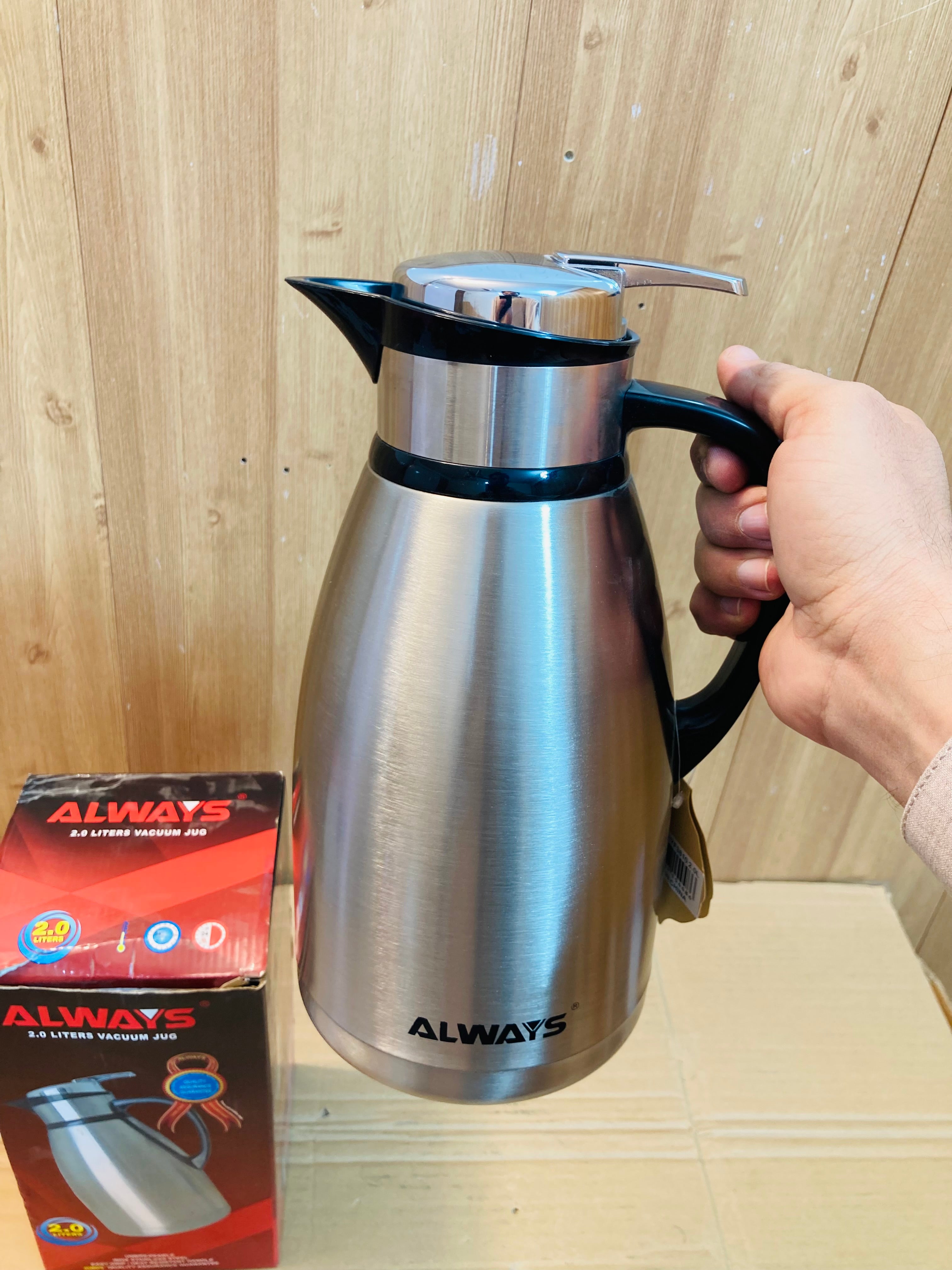 Always Stainless Steel Vacuum Jug/Thermos 2L