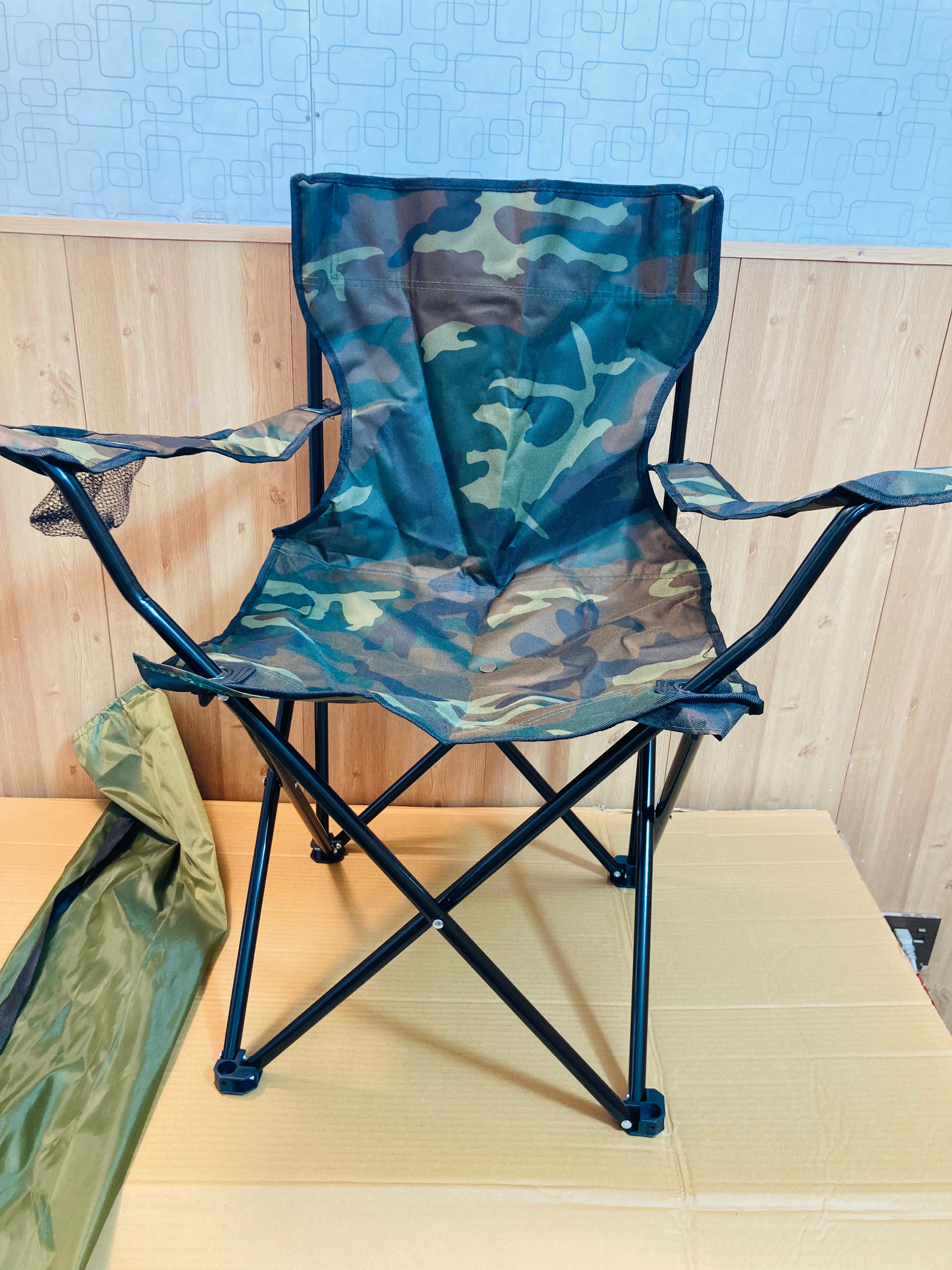 Foldable Heavy Duty Camping Chair with Cup Holder