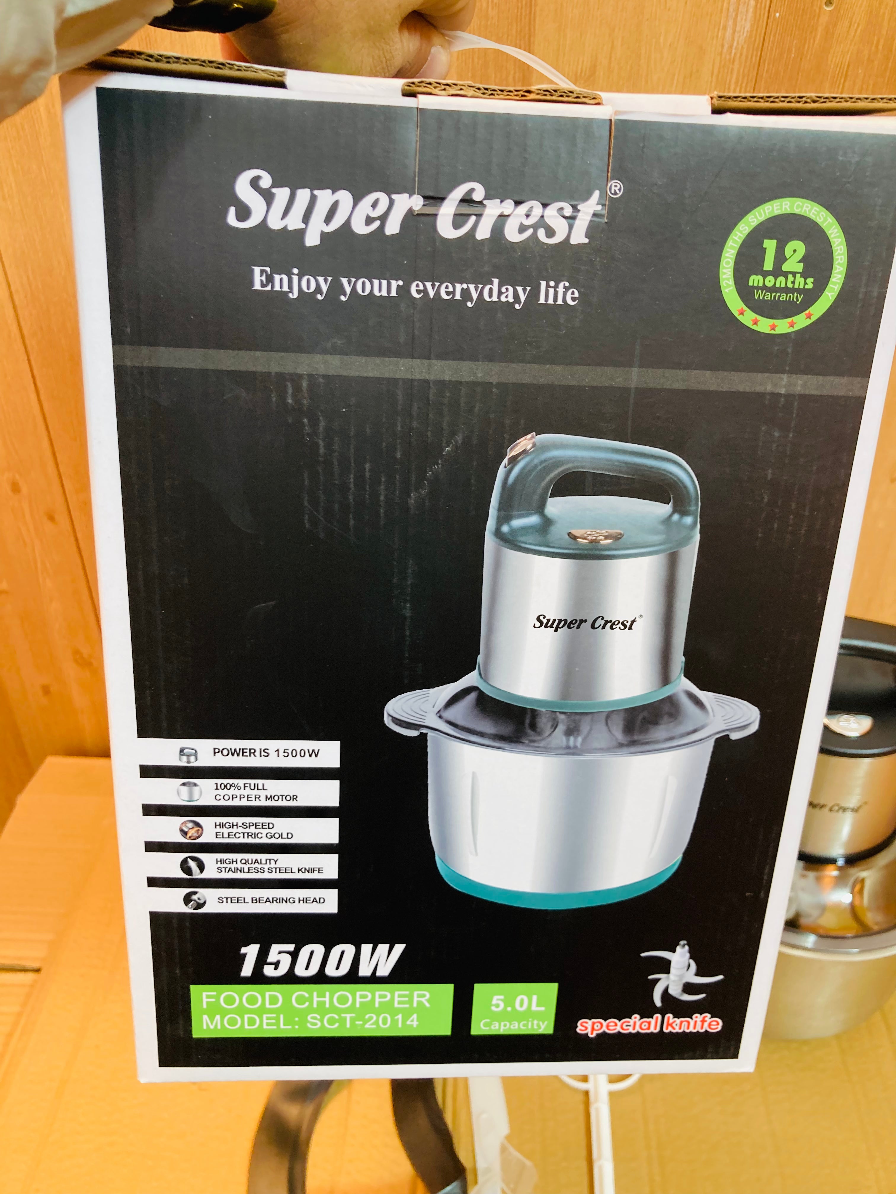 Super Crest Germany 5L 1500W Meat/Food Chopper SCT-2014