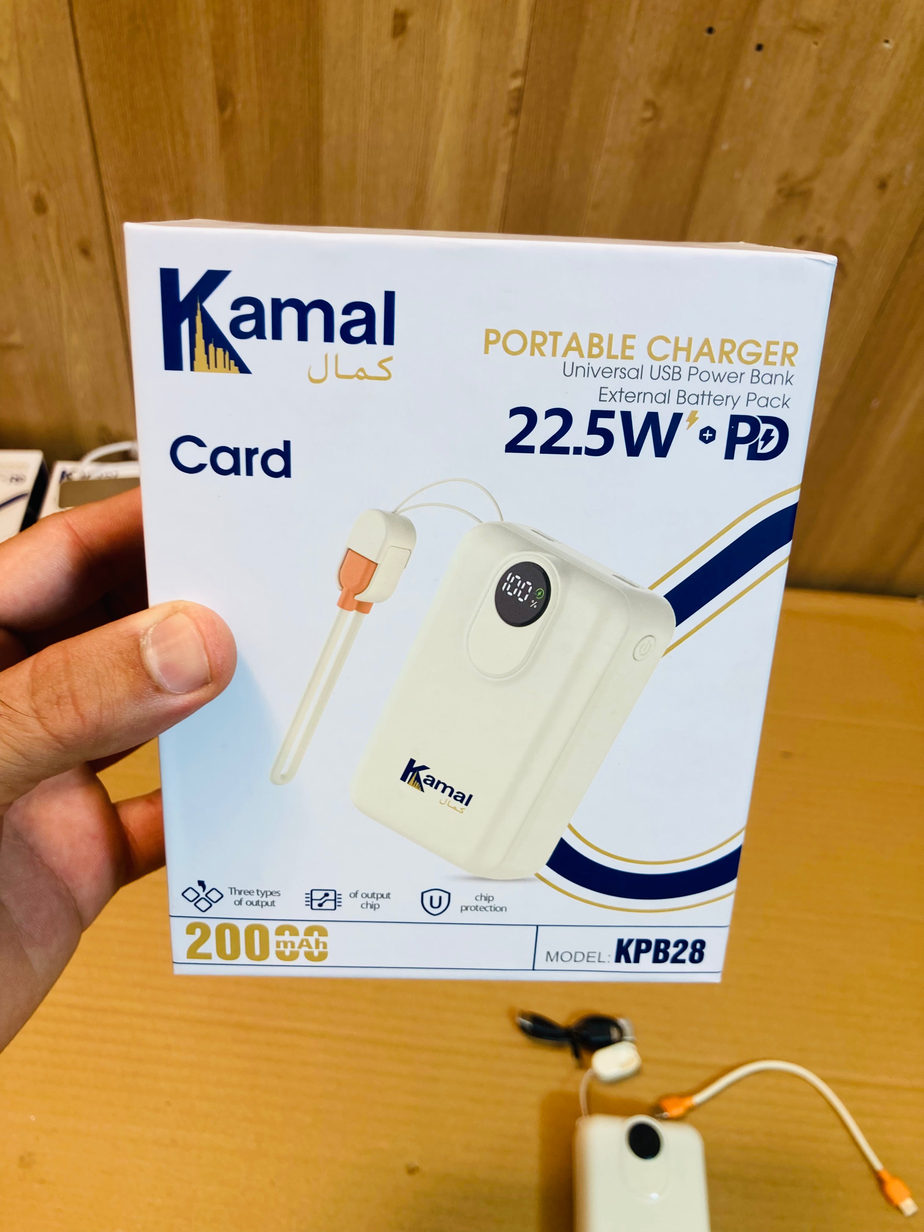Kamal 22.5W Fast Charging Card 20000mAh Power Bank KPB28