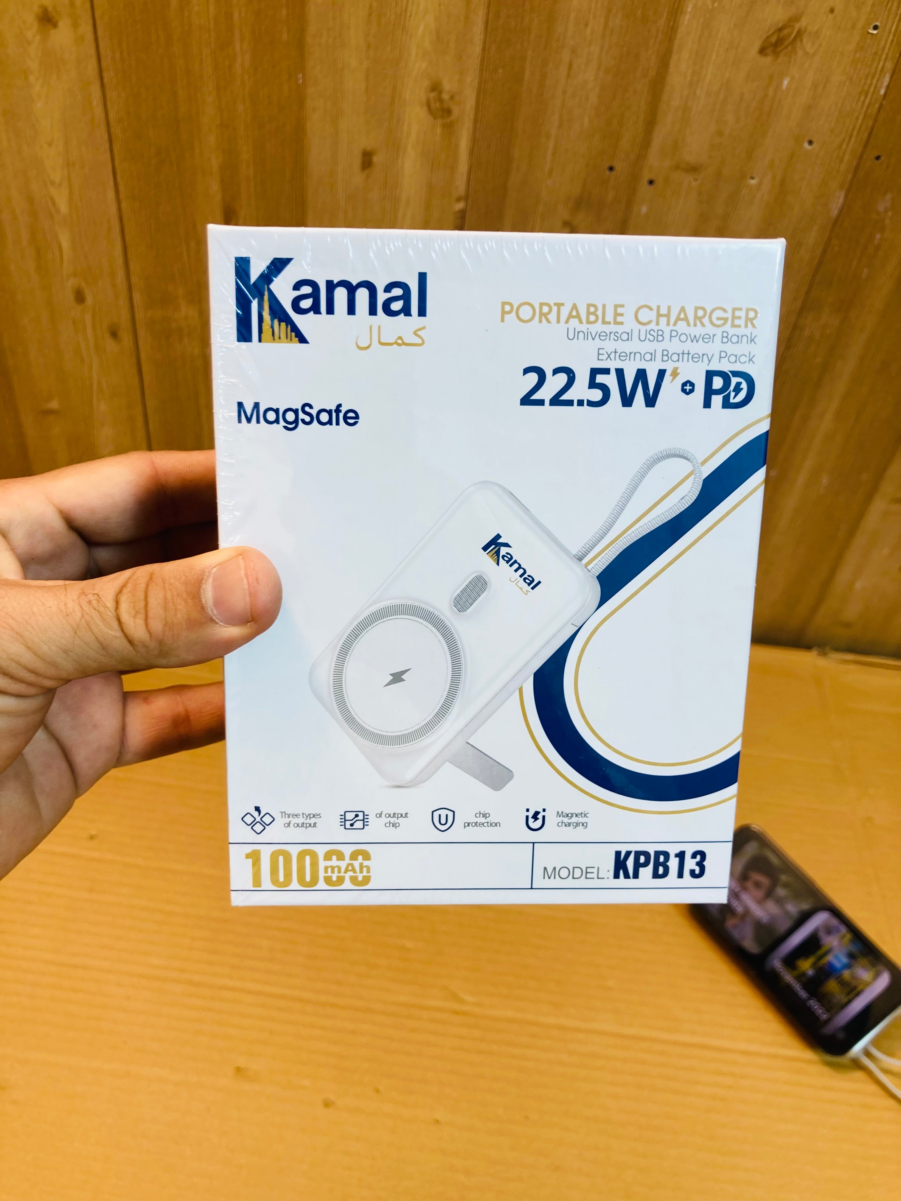 Kamal 22.5W Fast Charging MagSafe 10000mAh Wireless Power Bank KPB13