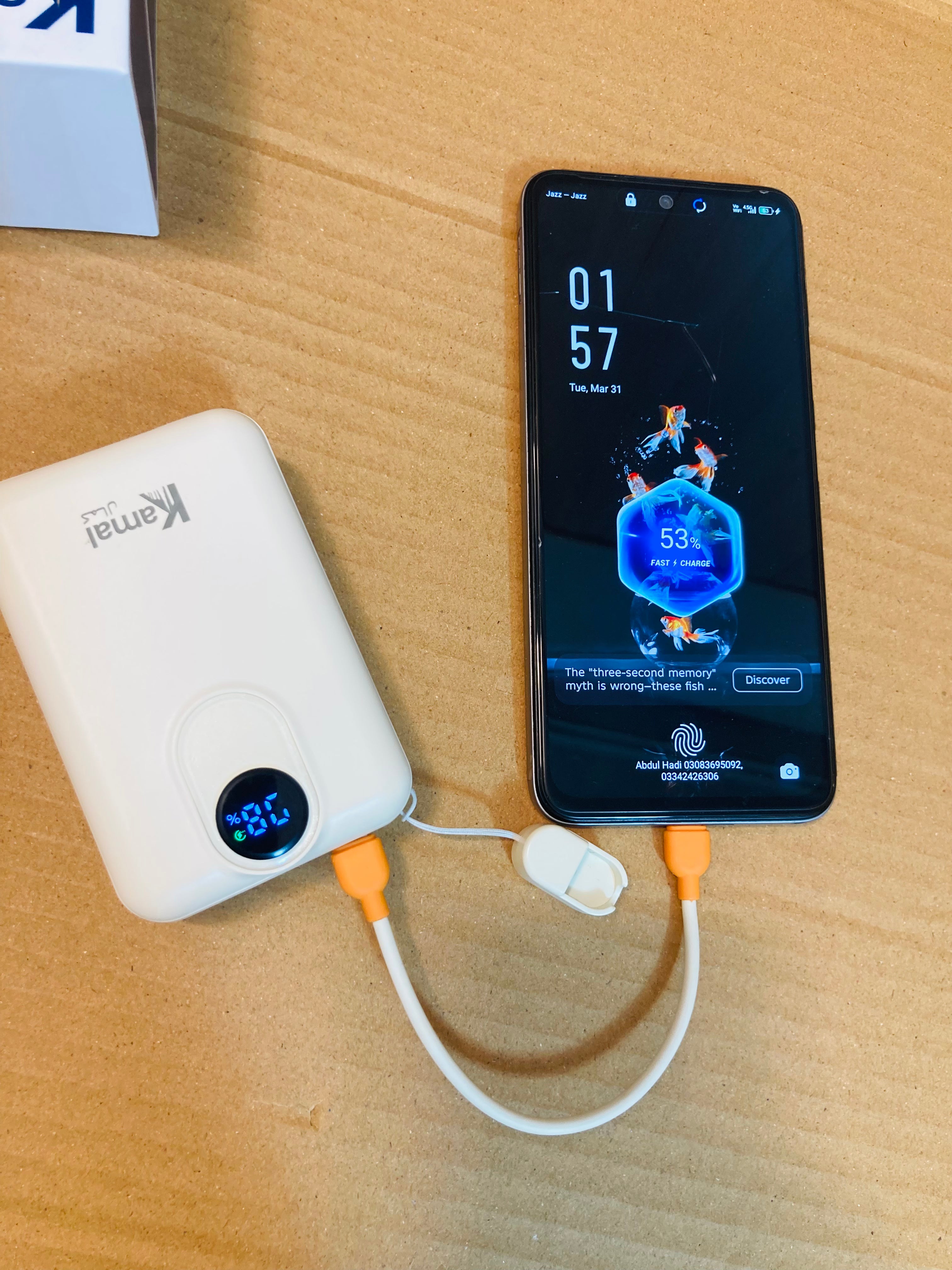 Kamal 22.5W Fast Charging Card 20000mAh Power Bank KPB28