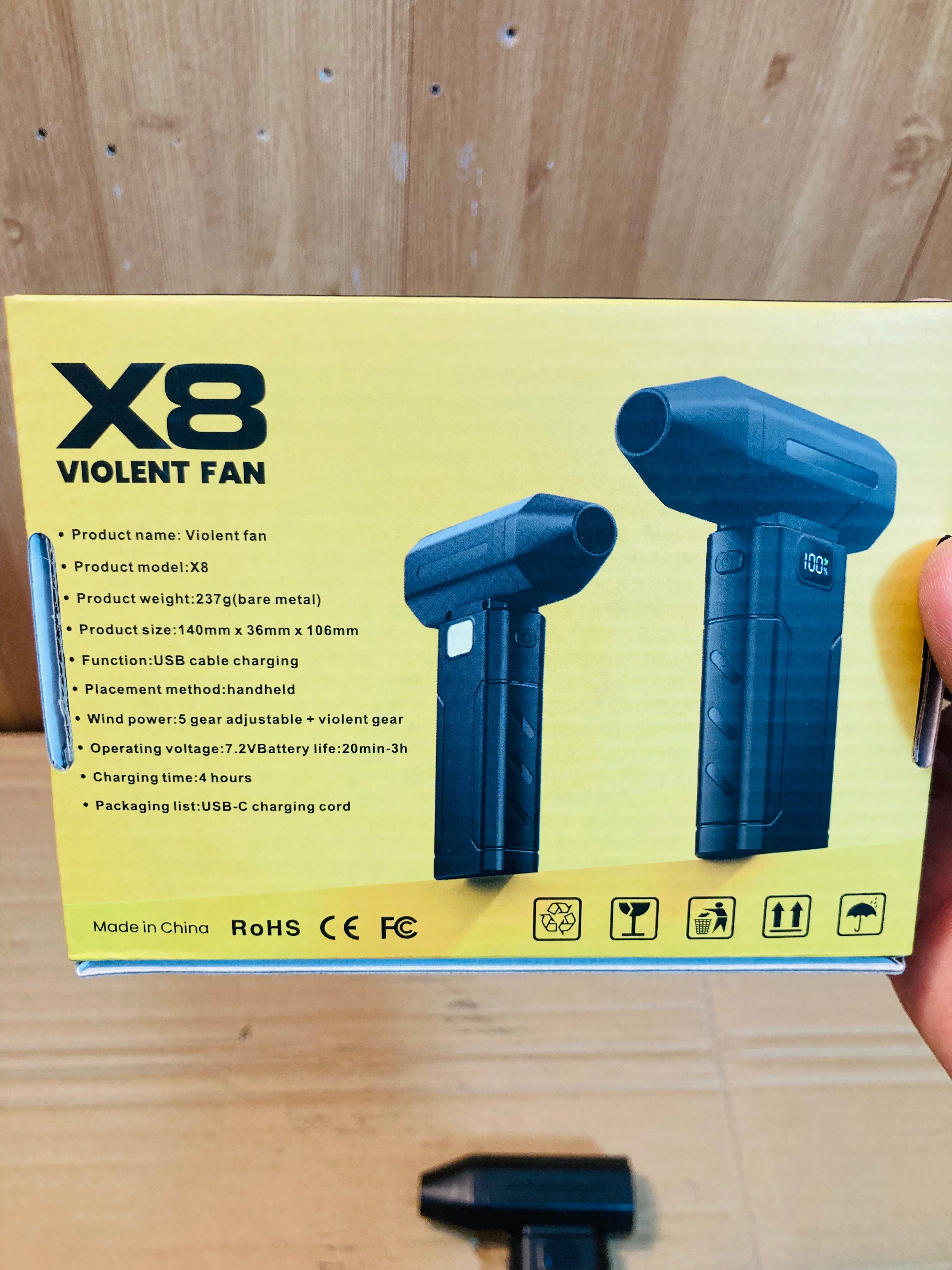 Portable High Speed Turbo Jet Fan - Air Duster Blower X8
