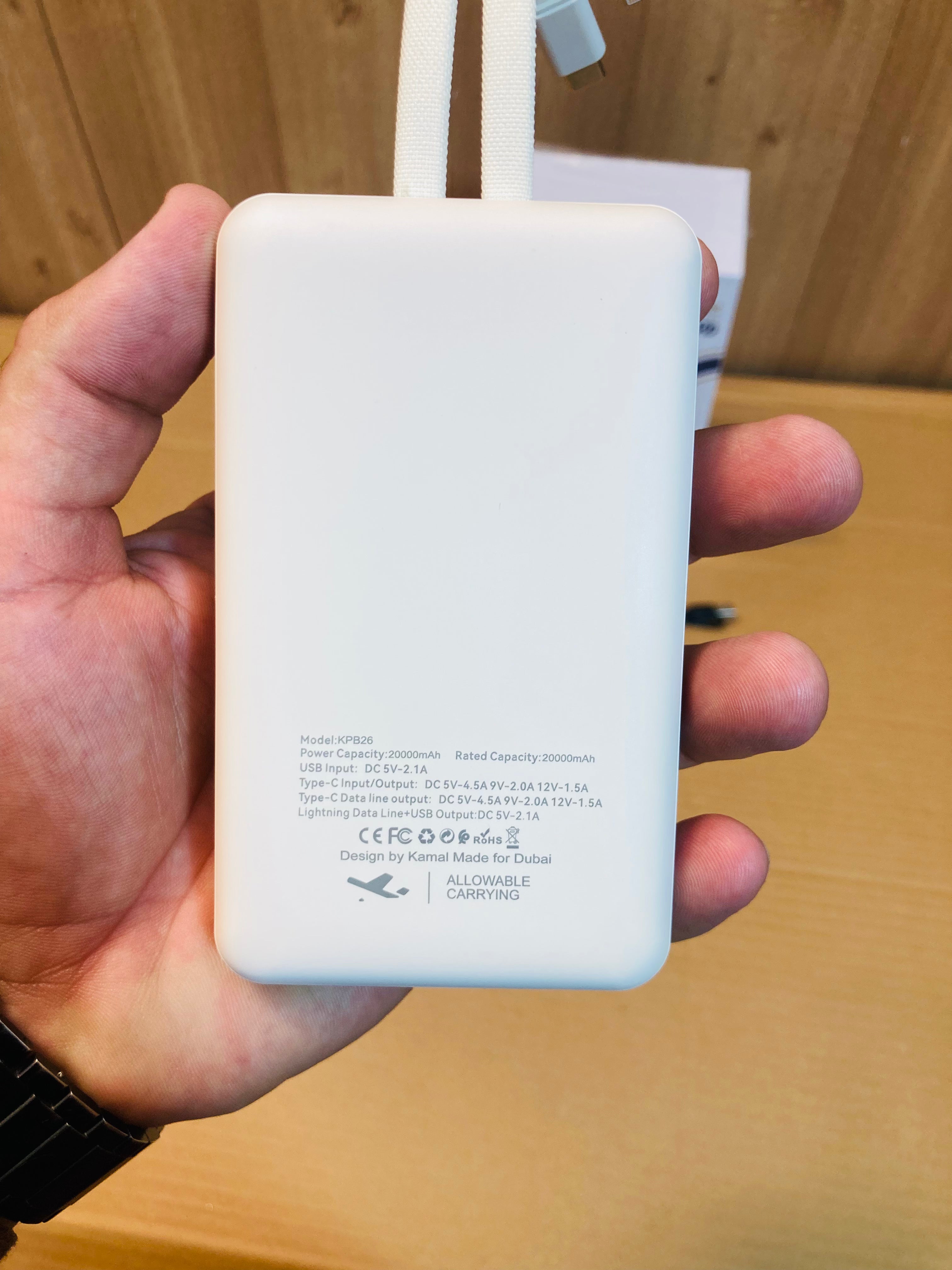 Kamal 22.5W Fast Charging 20000mAh Pocket Power Bank KPB26