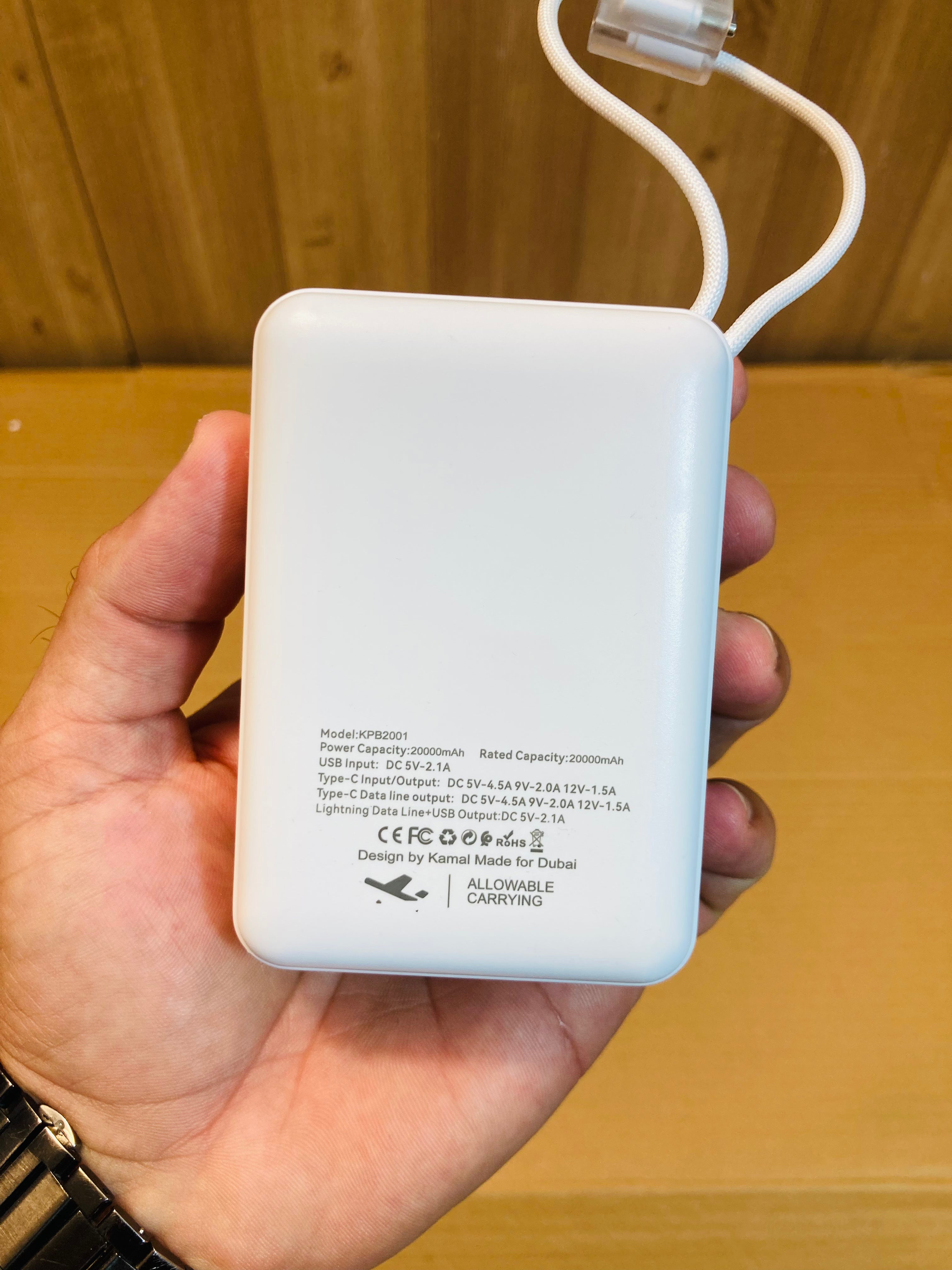 Kamal 22.5W Fast Charging Ultra Compact 20000mAh Power Bank KPB2001