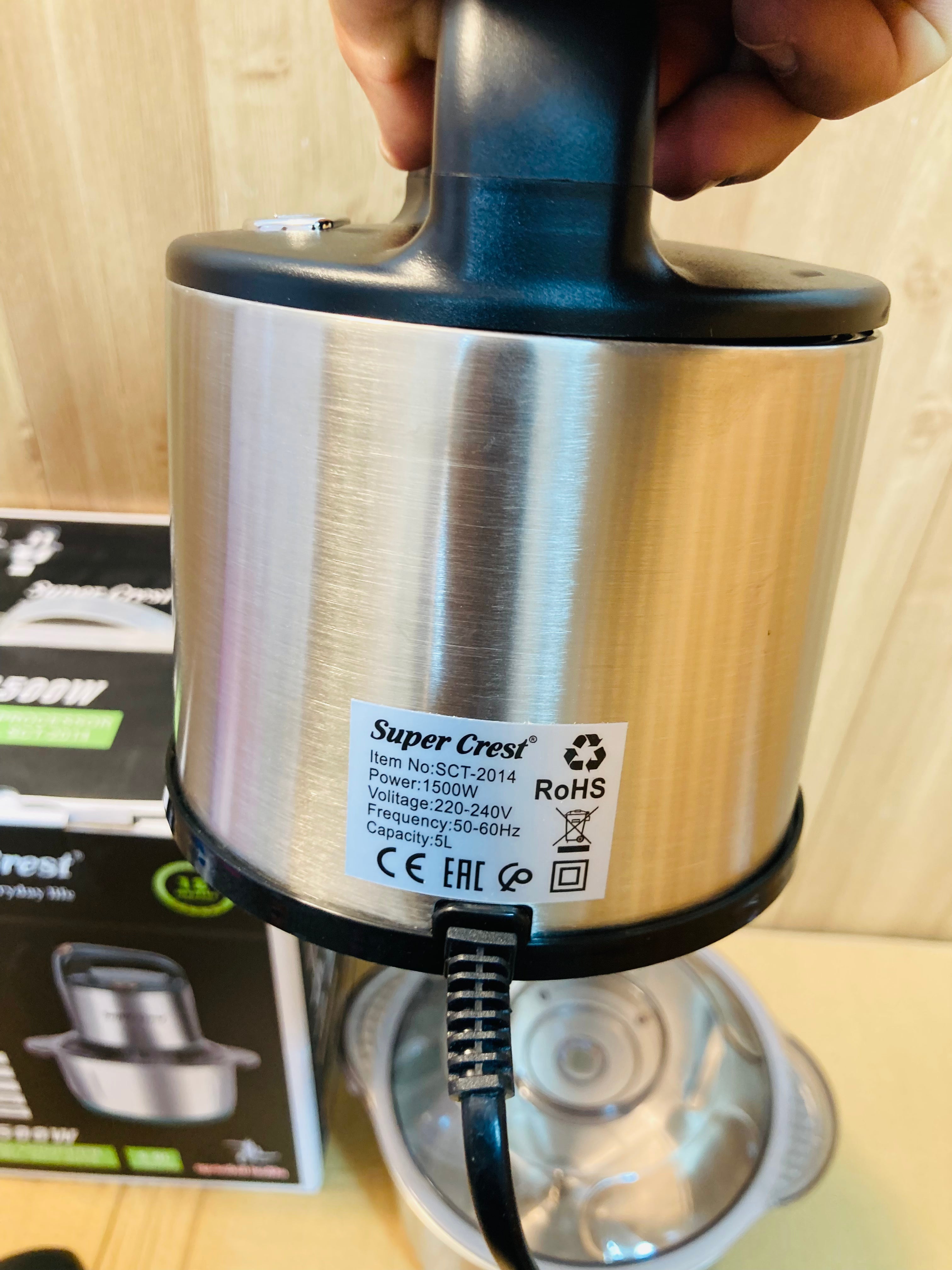 Super Crest Germany 5L 1500W Meat/Food Chopper SCT-2014