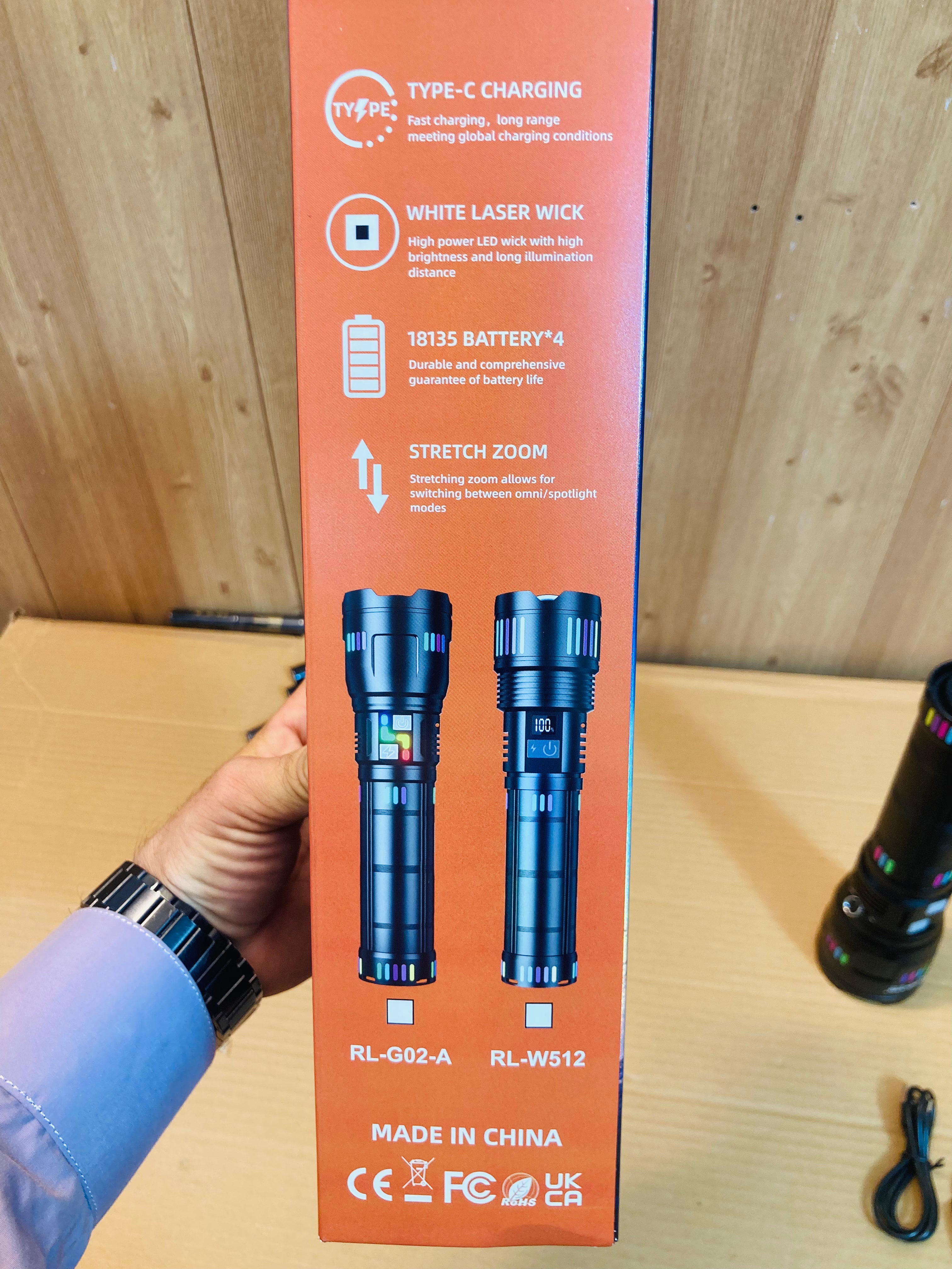 Ruilang Long Range Powerful Aluminum Alloy Flashlight Torch RL-G02-A