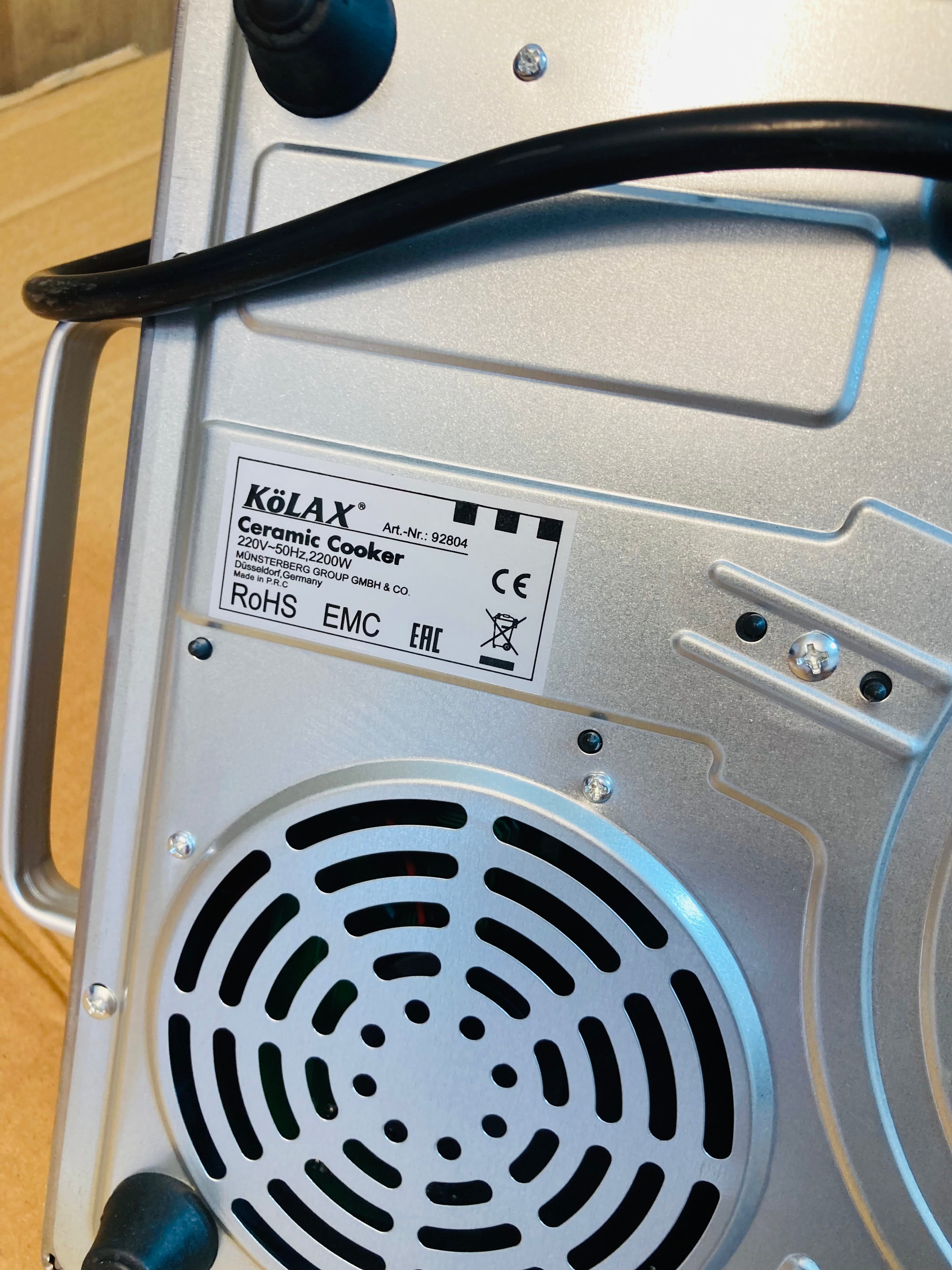 KoLAX Germany Electric Stove - Infrared HotPlate 2200W