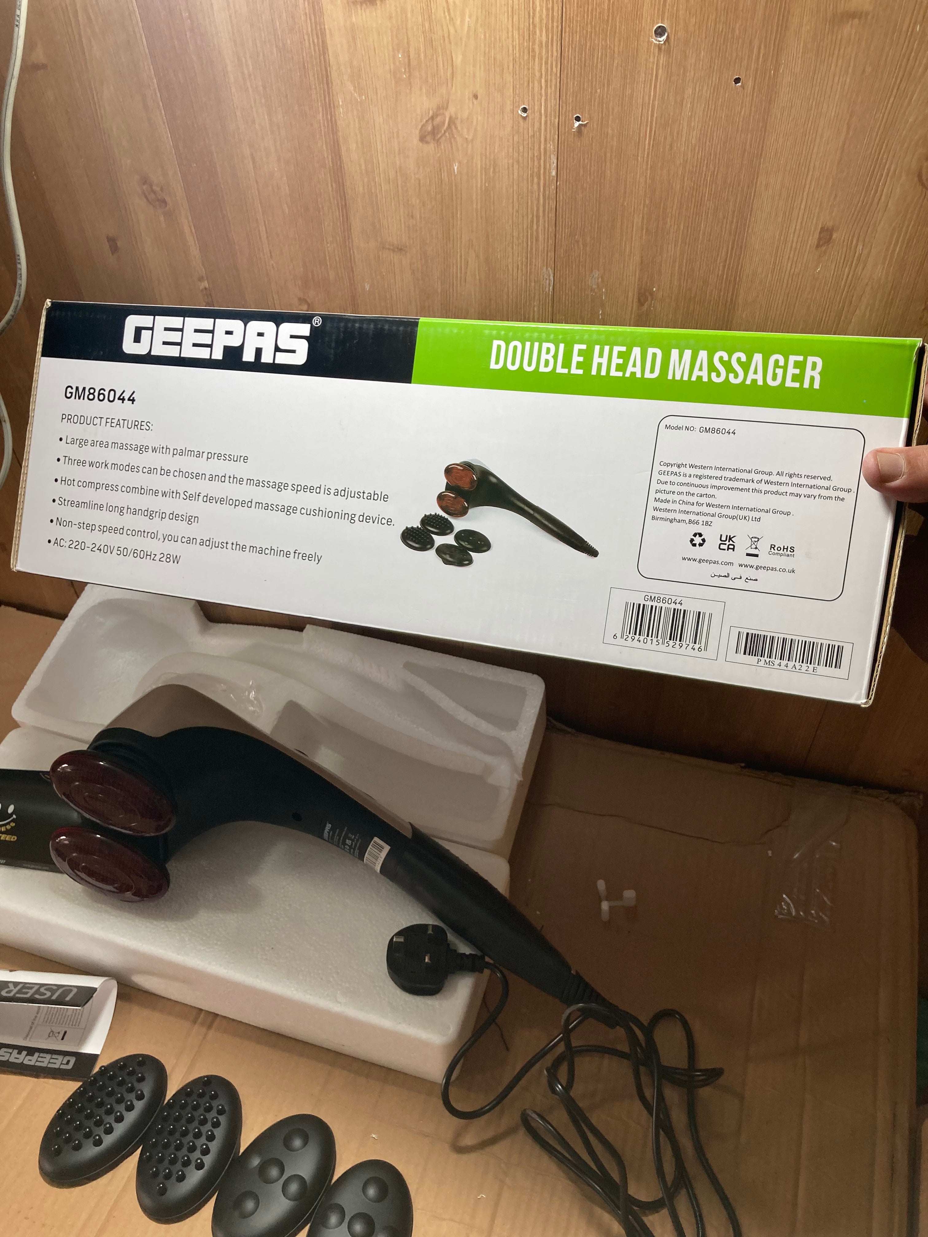 Dubai Imported Geepas Double Head Massager With 2 Years Warranty GM86044