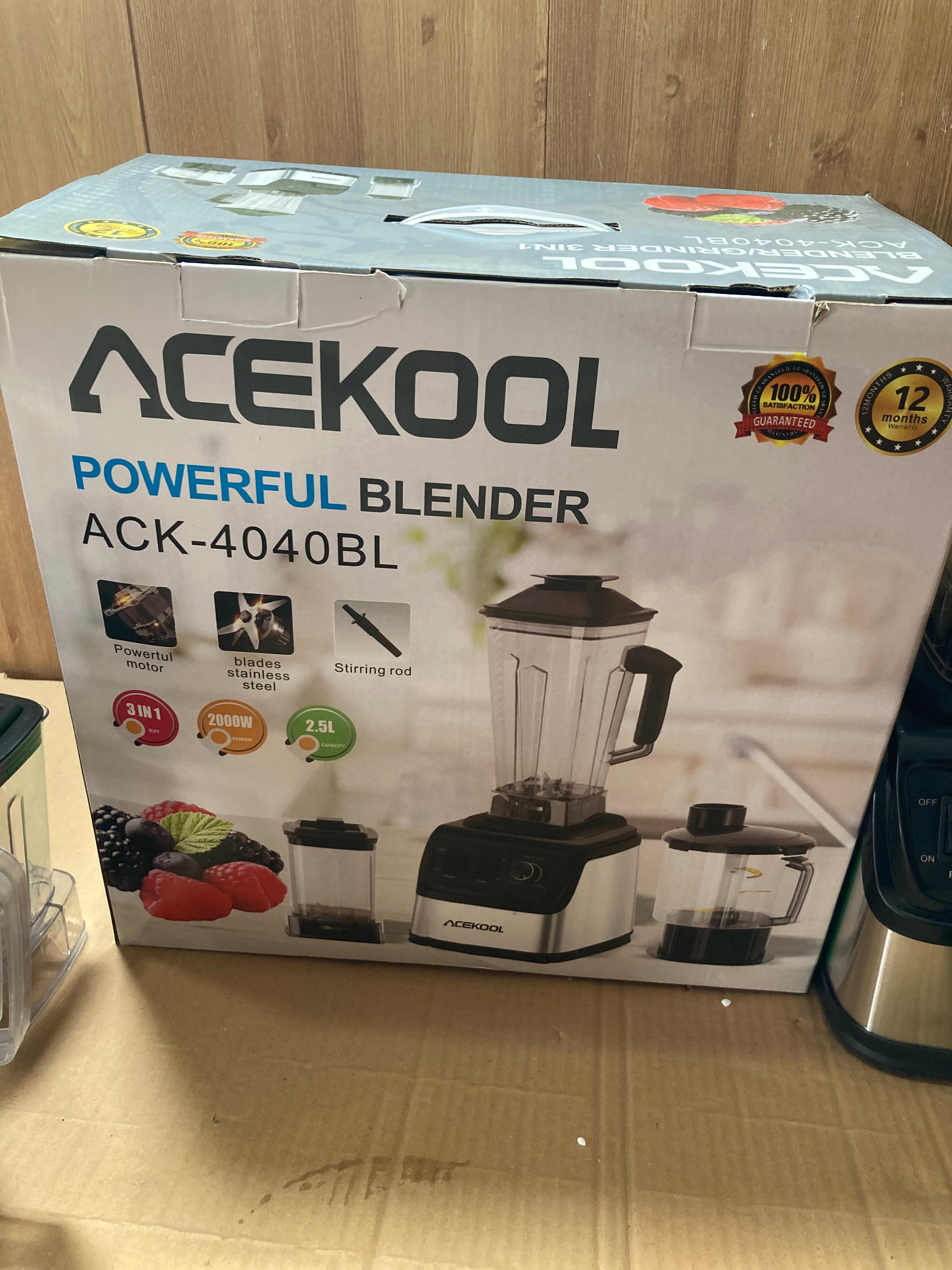 Lot Imported ACEKOOL 3-in-1 Powerful Blender ACK-4020BL