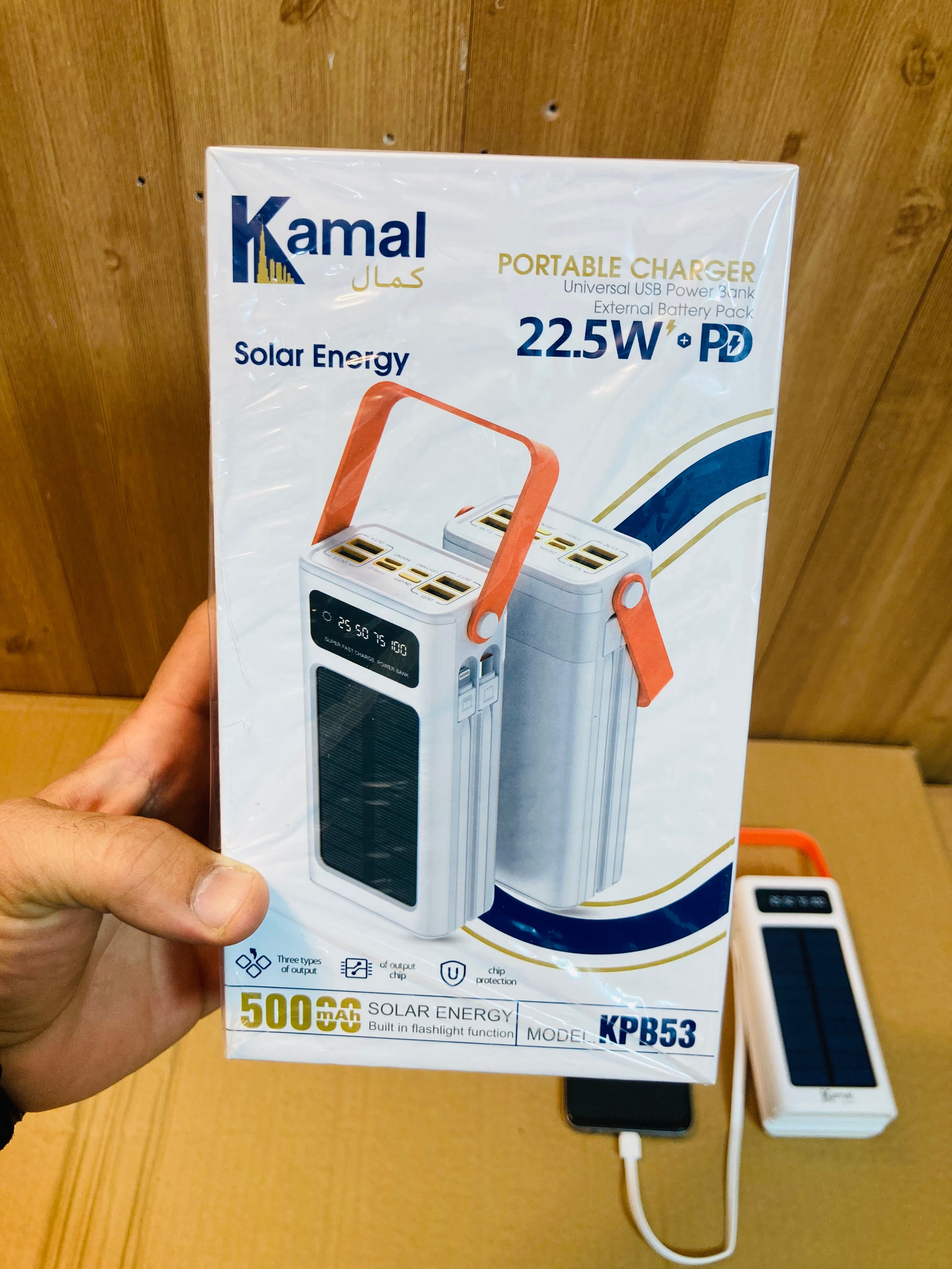 Kamal 22.5W Fast Charging 50000mAh Solar Power Bank KPB53