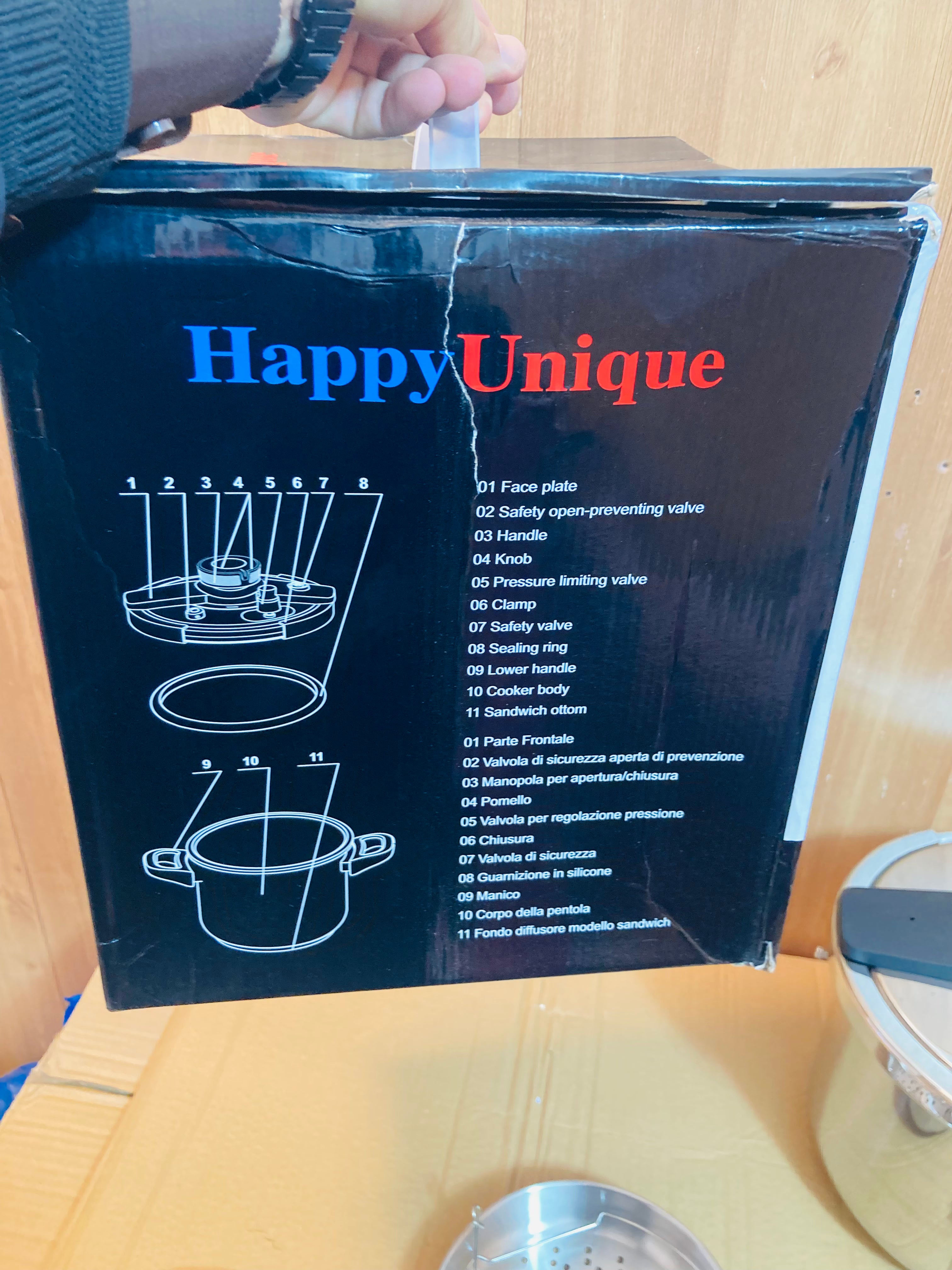 Happy Unique Germany 2-in-1 Stainless Steel Pressure Cooker 9L