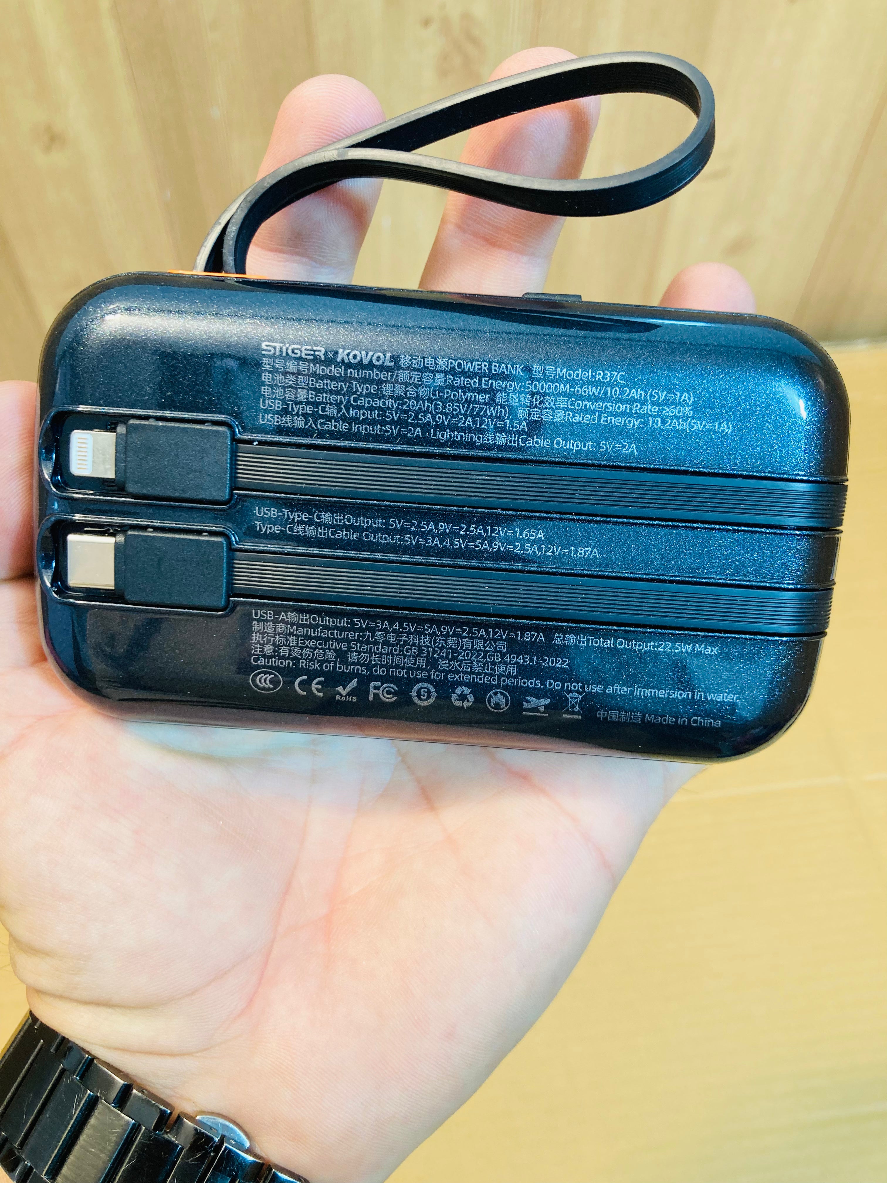 Lot Imported STIGER KOVOL Compact Power Bank 20000mAh R37C