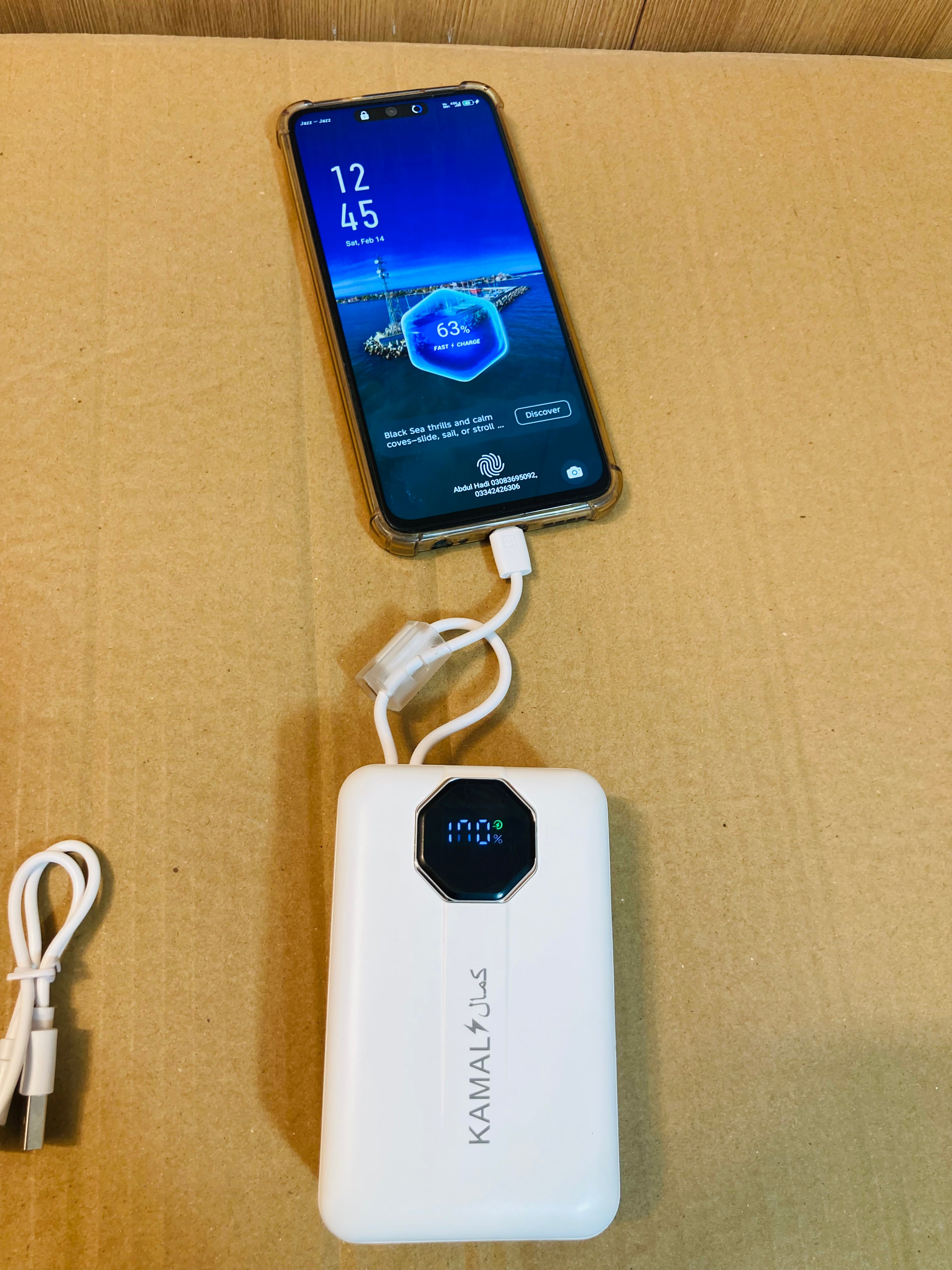 Kamal Compact Portable 30000mAh Built in Cables Fast Charging 68W Power Bank KPB038