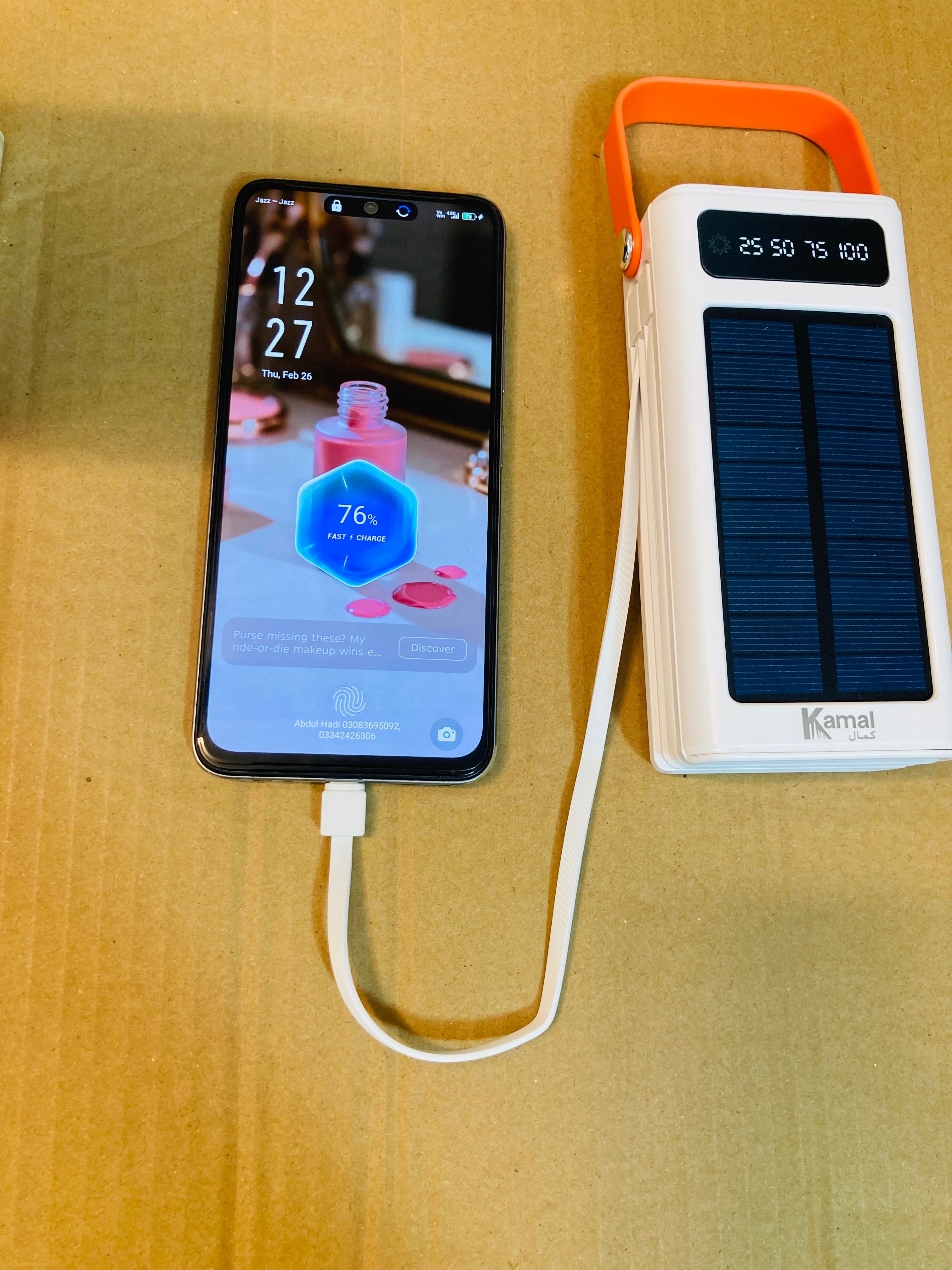 Kamal 22.5W Fast Charging 50000mAh Solar Power Bank KPB53