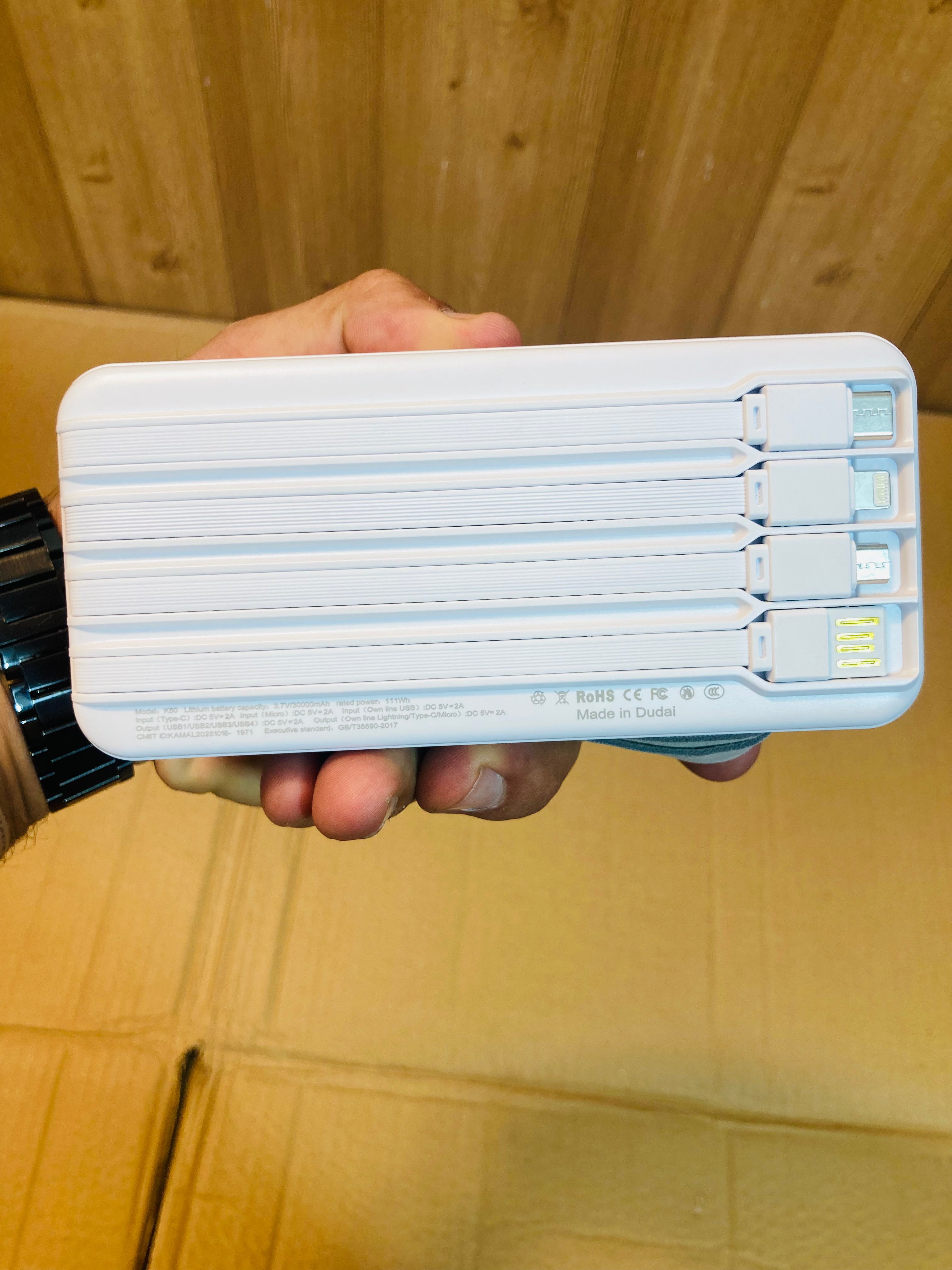 Kamal Built in Cable 50000mAh Solar Power Bank K50