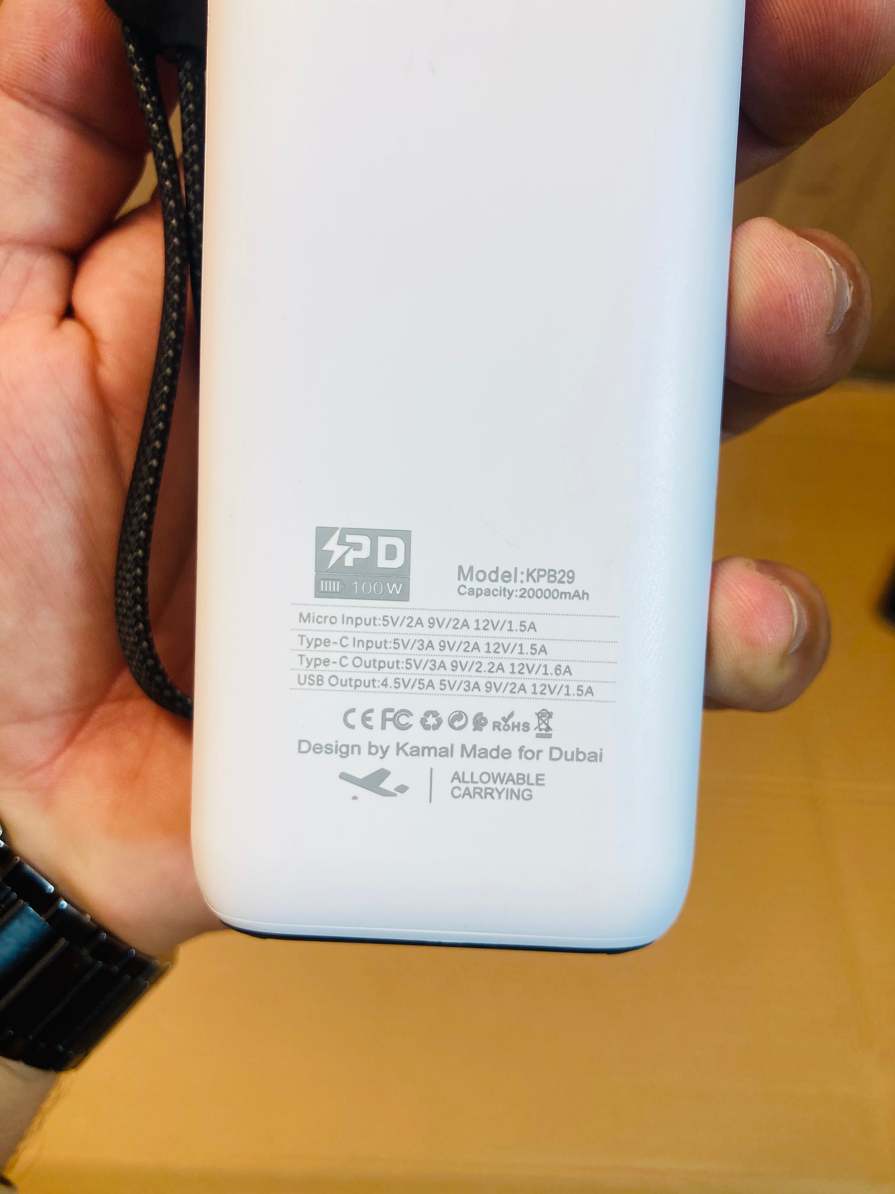 Kamal 100W Super Fast 20000mAh Laptop Lithium Power Bank KPB29
