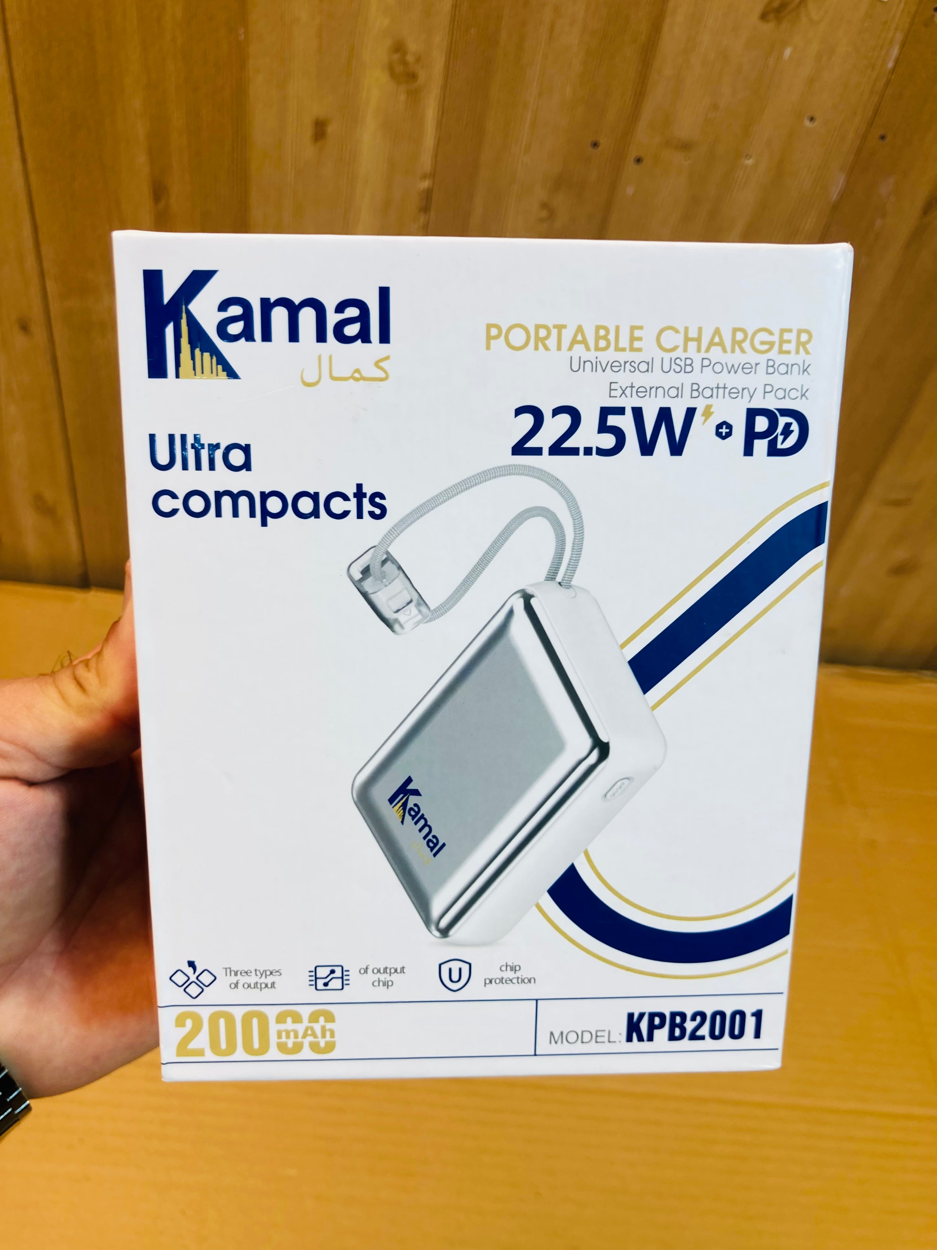 Kamal 22.5W Fast Charging Ultra Compact 20000mAh Power Bank KPB2001