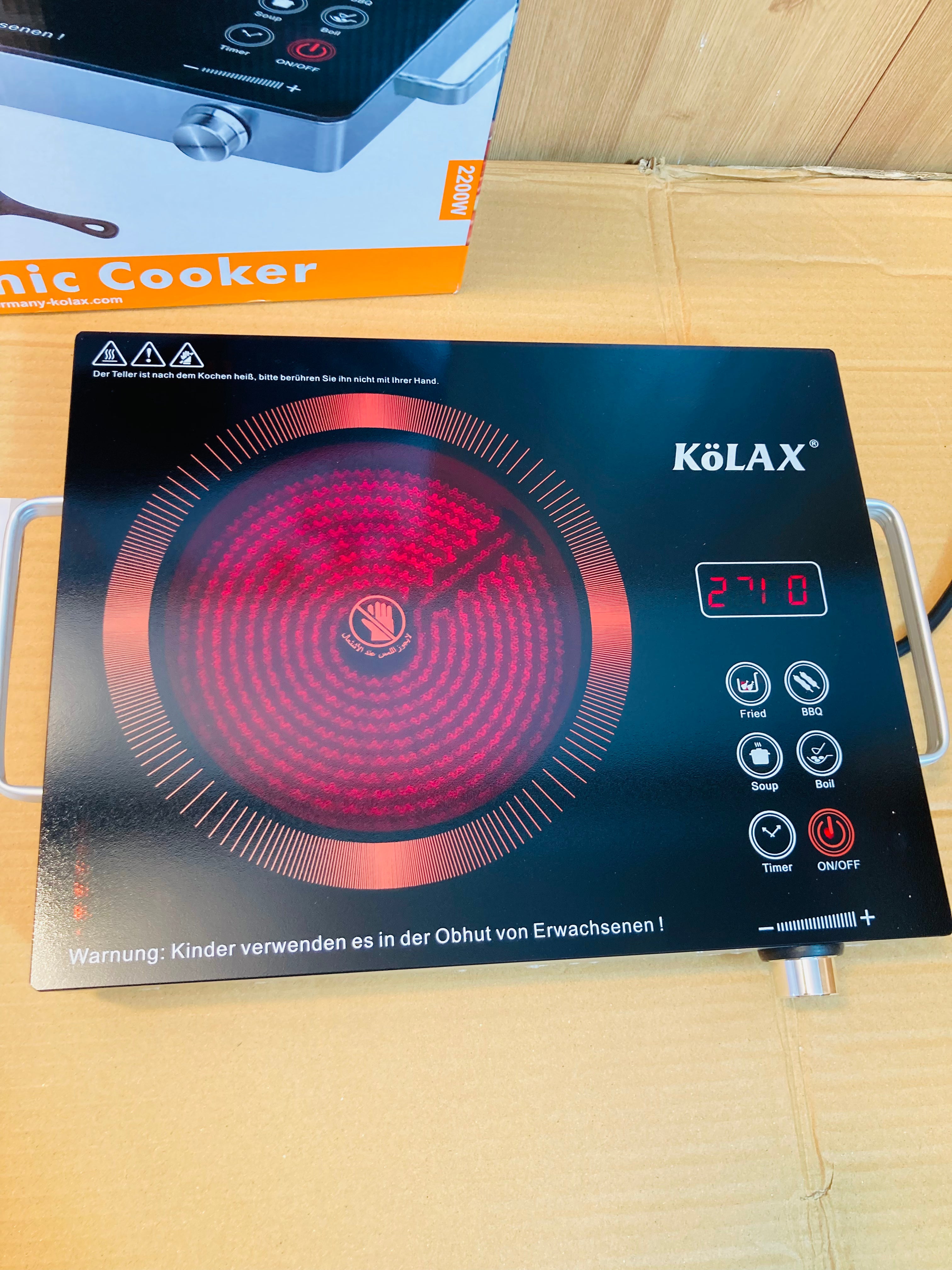 KoLAX Germany Electric Stove - Infrared HotPlate 2200W