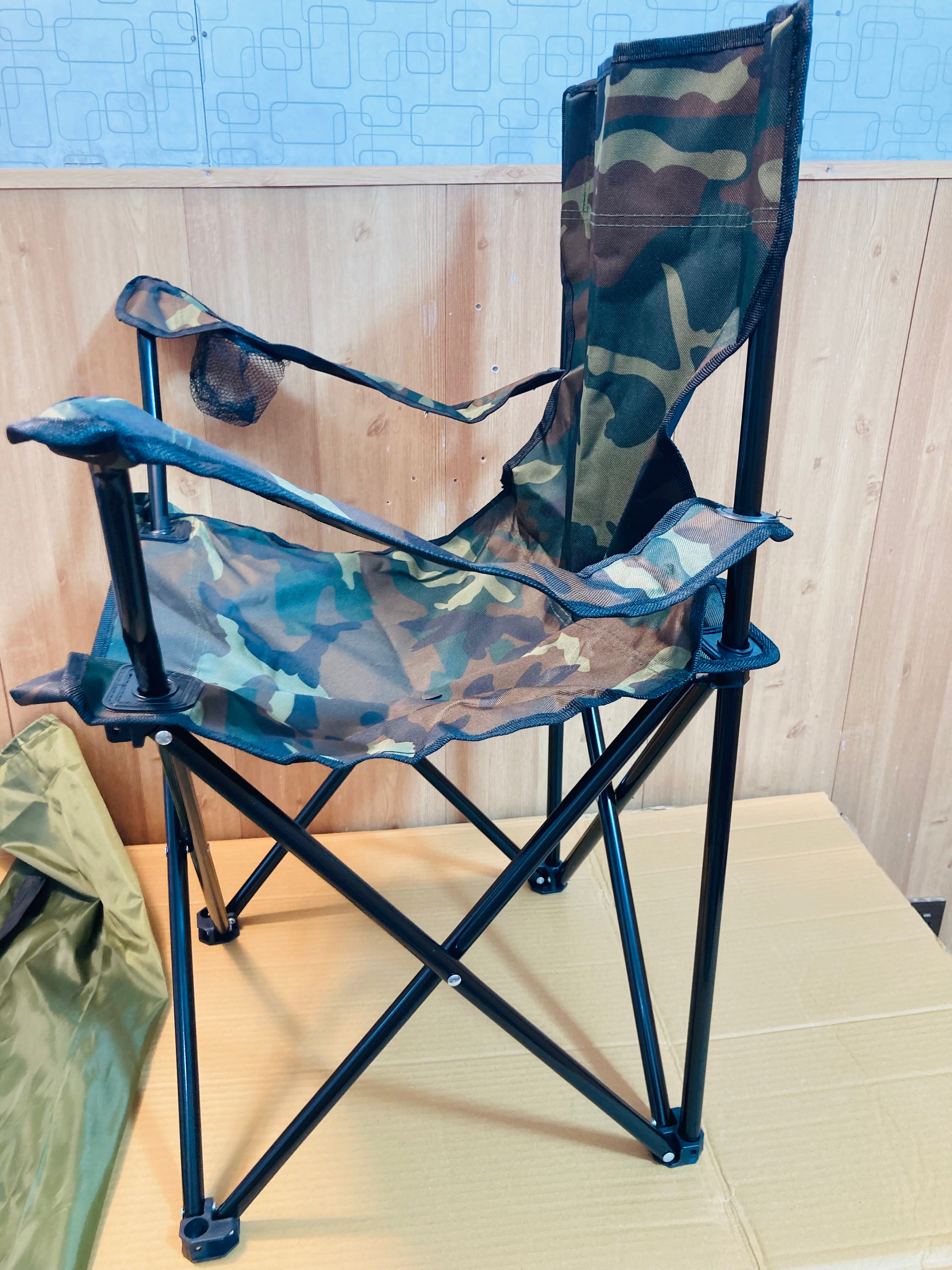 Foldable Heavy Duty Camping Chair with Cup Holder