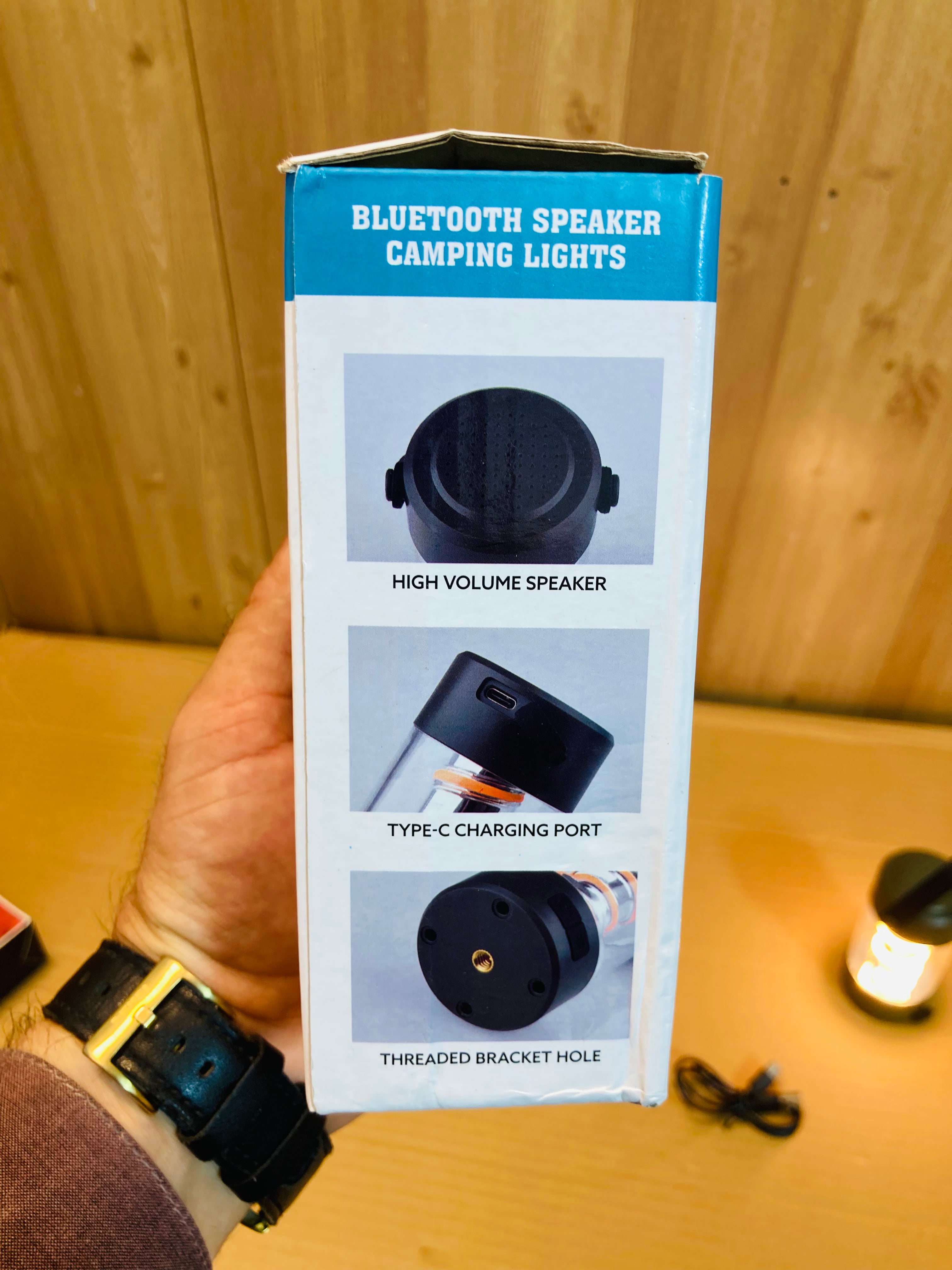Portable Rechargeable 2in1 Camping Light with a Built-in Bluetooth Speaker YD-2312