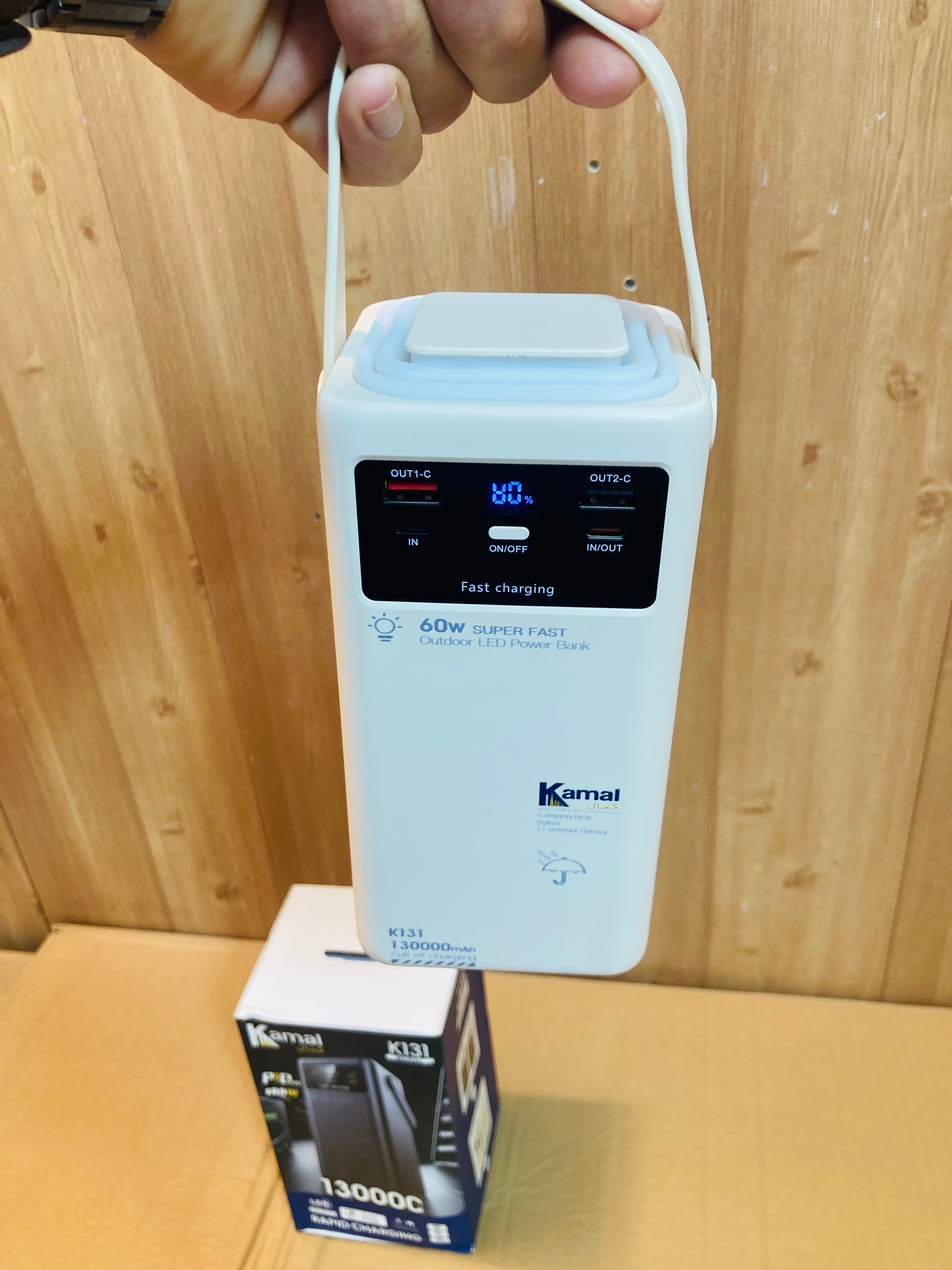 Kamal 60W 130,000mAh Fast Charging Led Power Bank K131