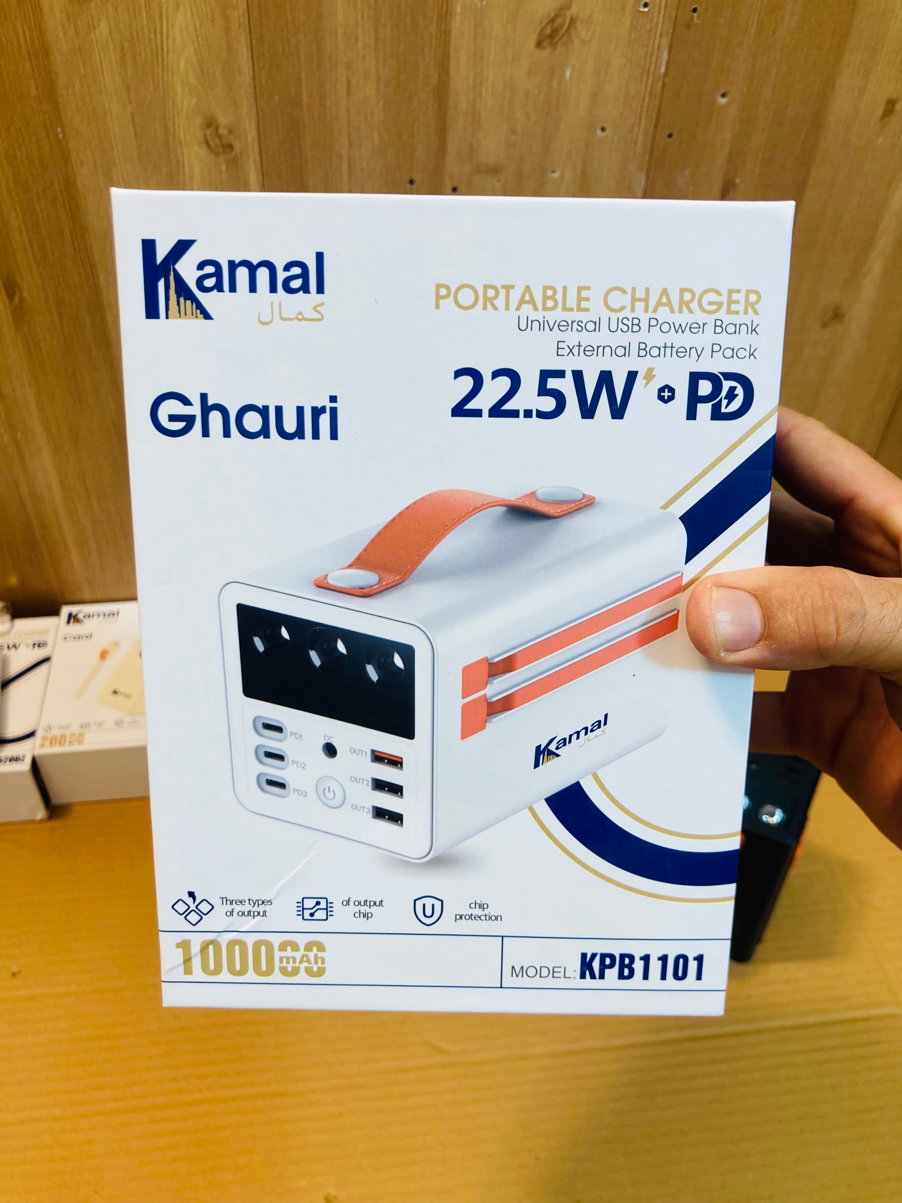 Kamal 22.5W Fast Charging Ghauri 100000mAh Power Bank - Power Station KPB1101