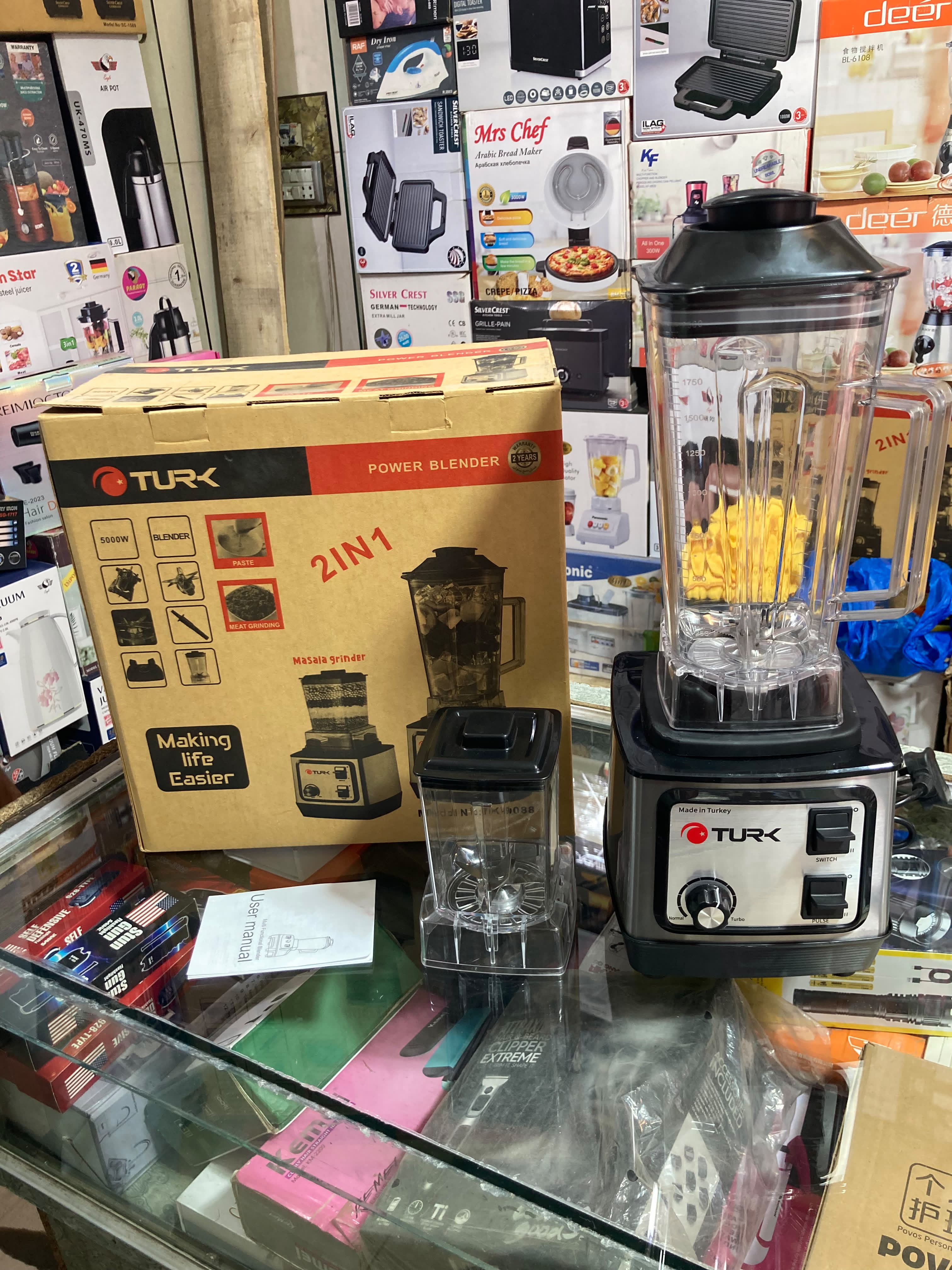 Genuine TURK 2-in-1 Power Blender and Masala Grinder (Model No. 786).