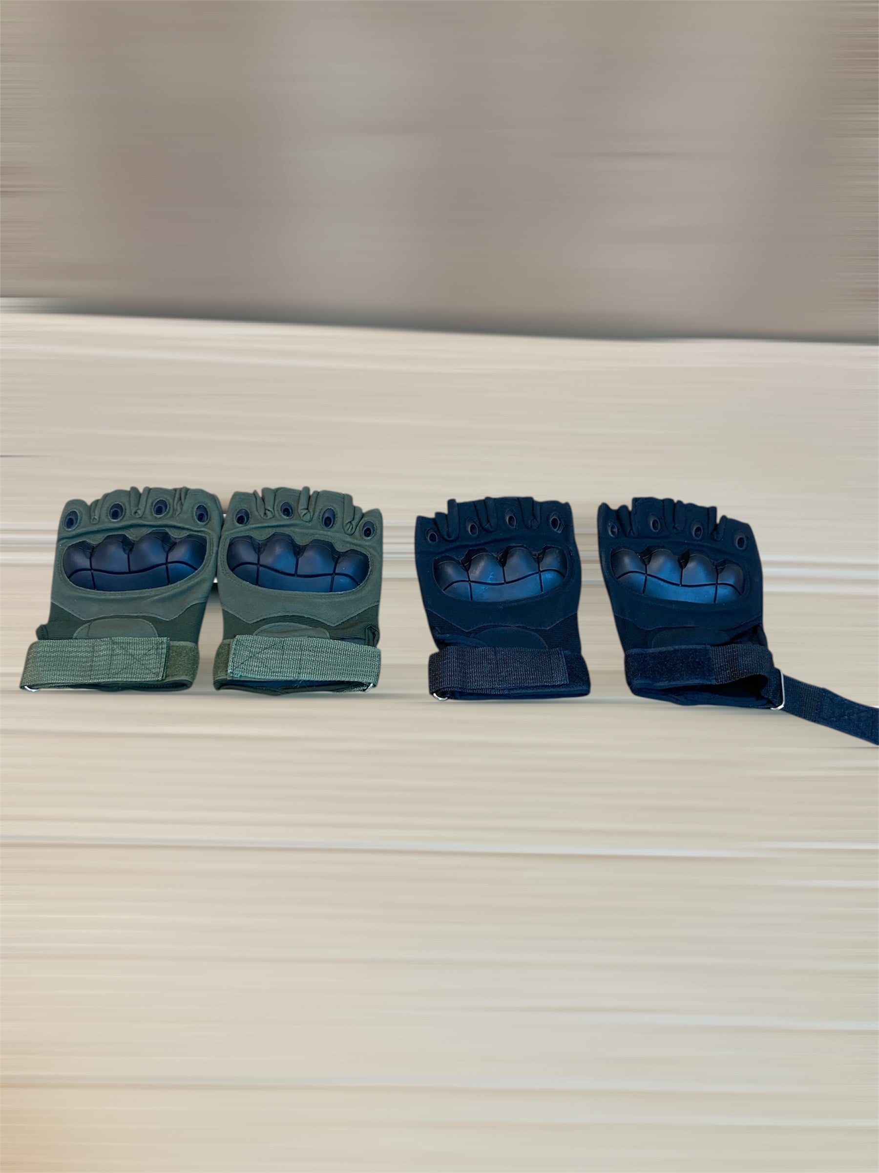 Half Finger Tactical Gloves with Hard Rubber Knuckles