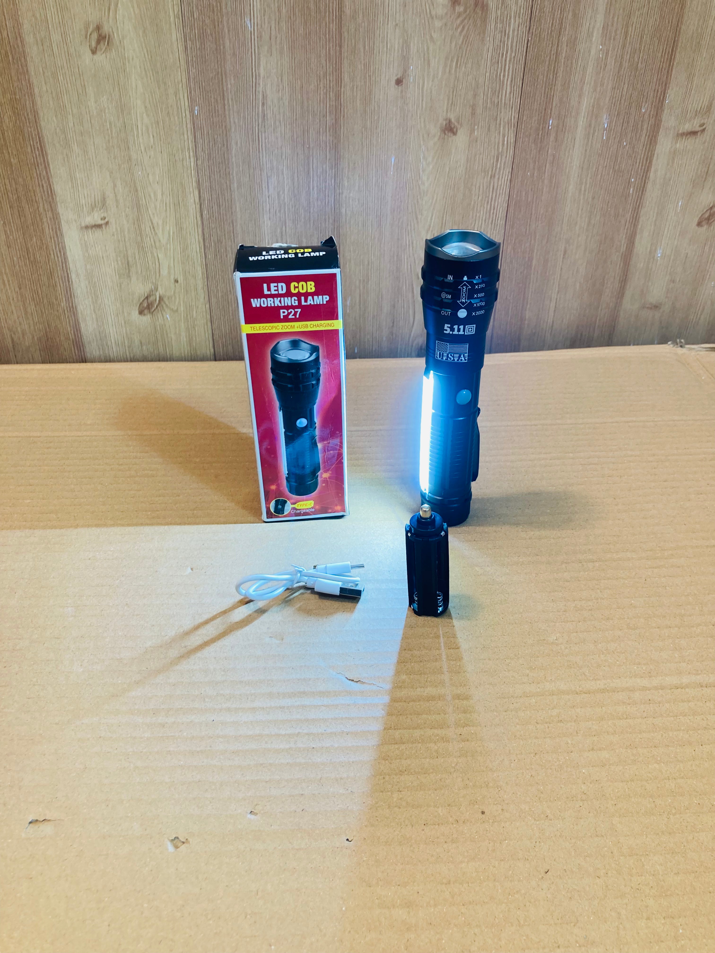 Handheld Compact Aluminium Led Flashlight Torch - Lamp P27