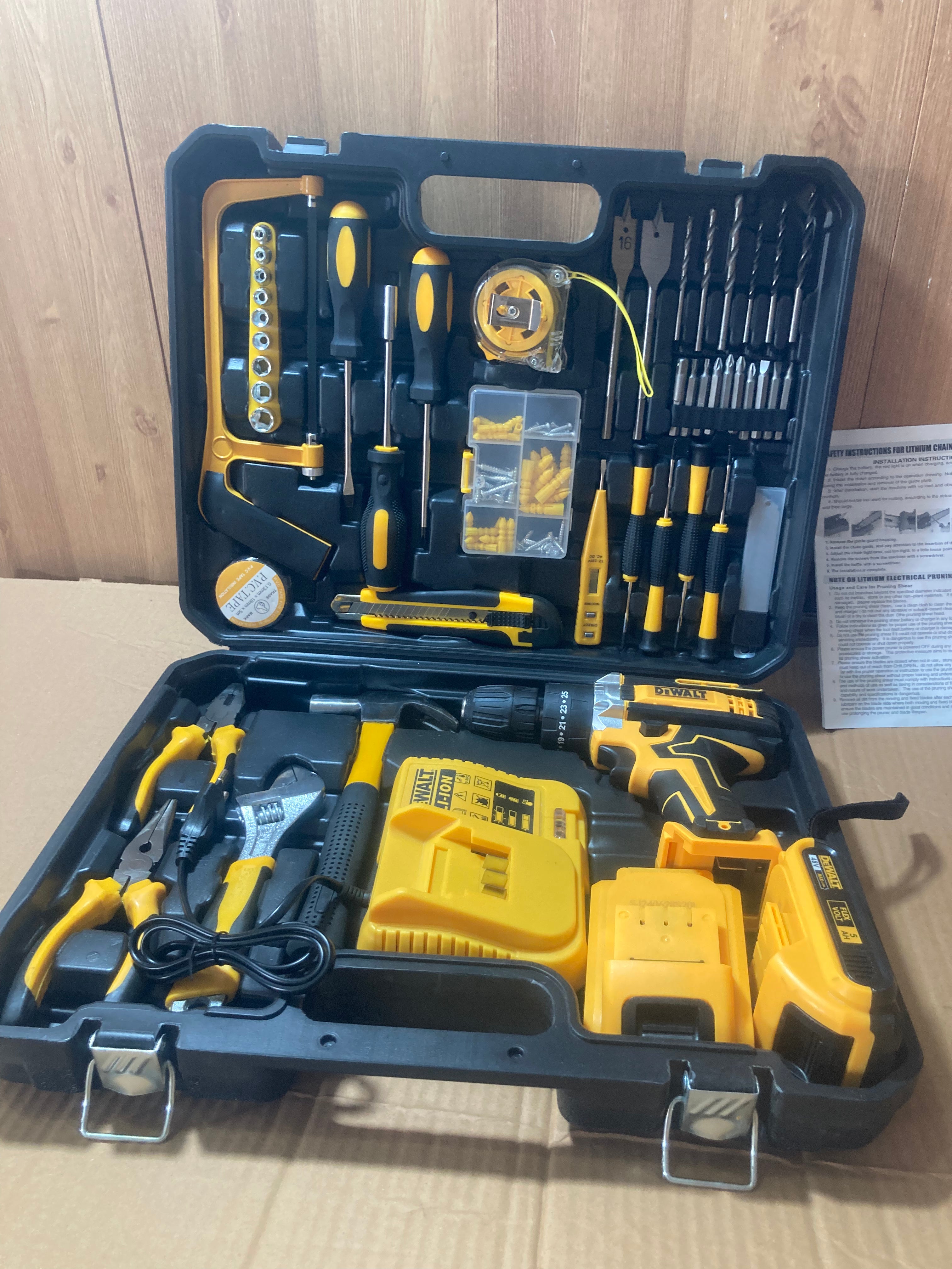 DeWalt Rechargeable Drill Kit with 48V Double Batteries