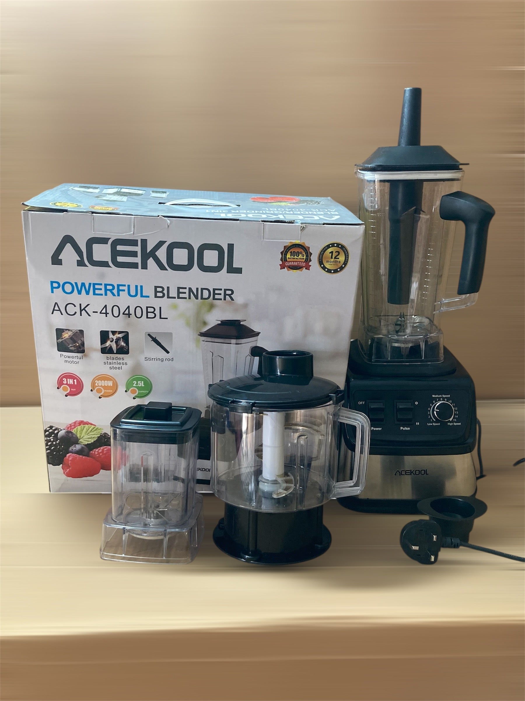 Lot Imported ACEKOOL 3-in-1 Powerful Blender ACK-4020BL