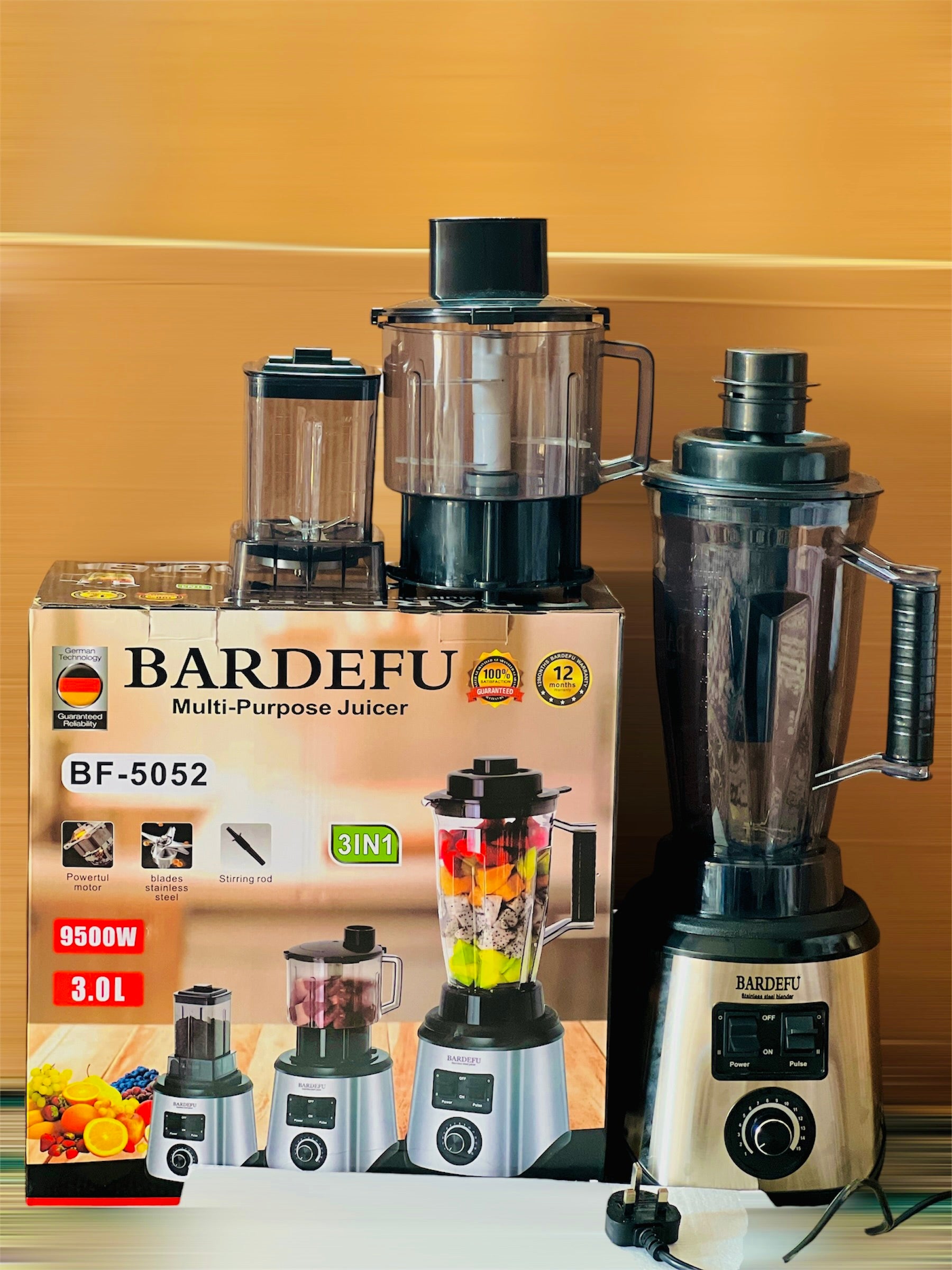 Germany Lot Imported BARDEFU 3-in-1 Multi-purpose Blender BF-5052