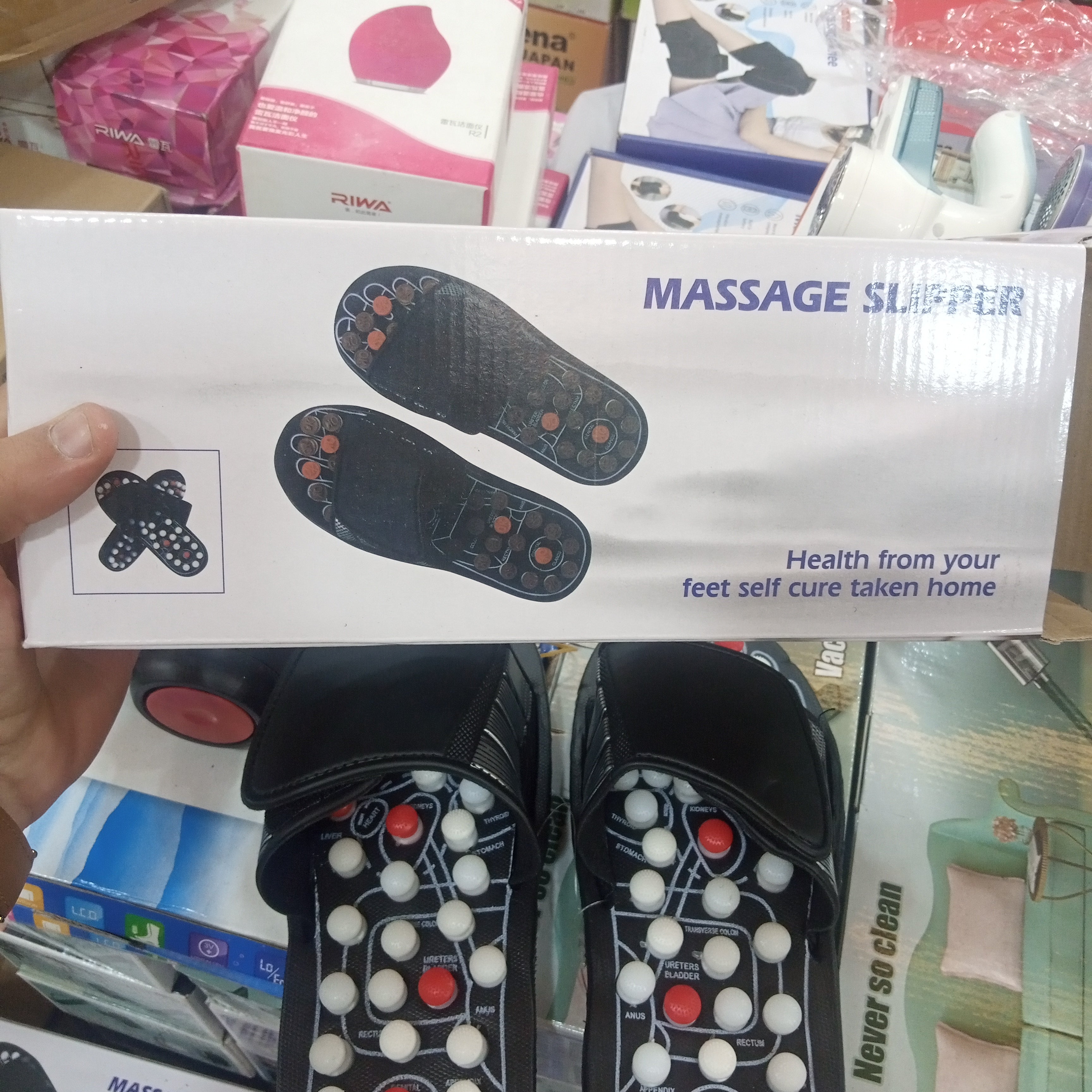 Massage Slippers, Health From Your Feet Self Cure Taken Home.