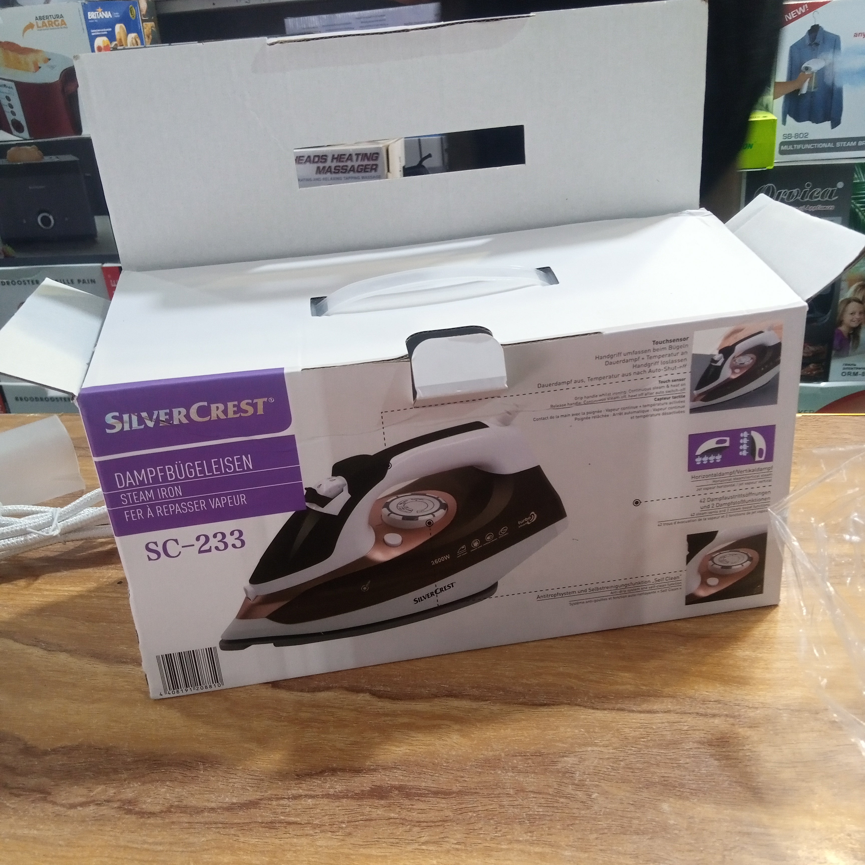 Lot Imported "Silver Crest" Brand Steam Iron.