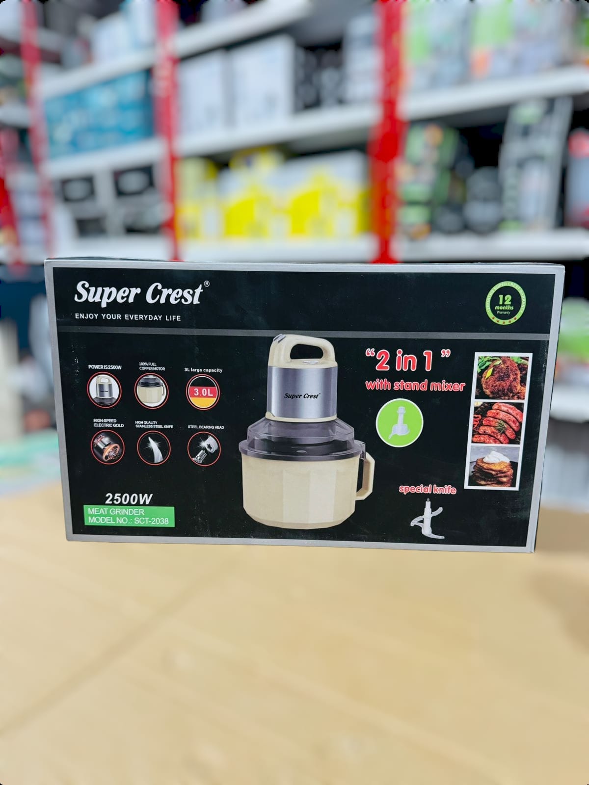 Germany Lot Imported Super Crest 2 in 1 Chopper & Stand Mixer