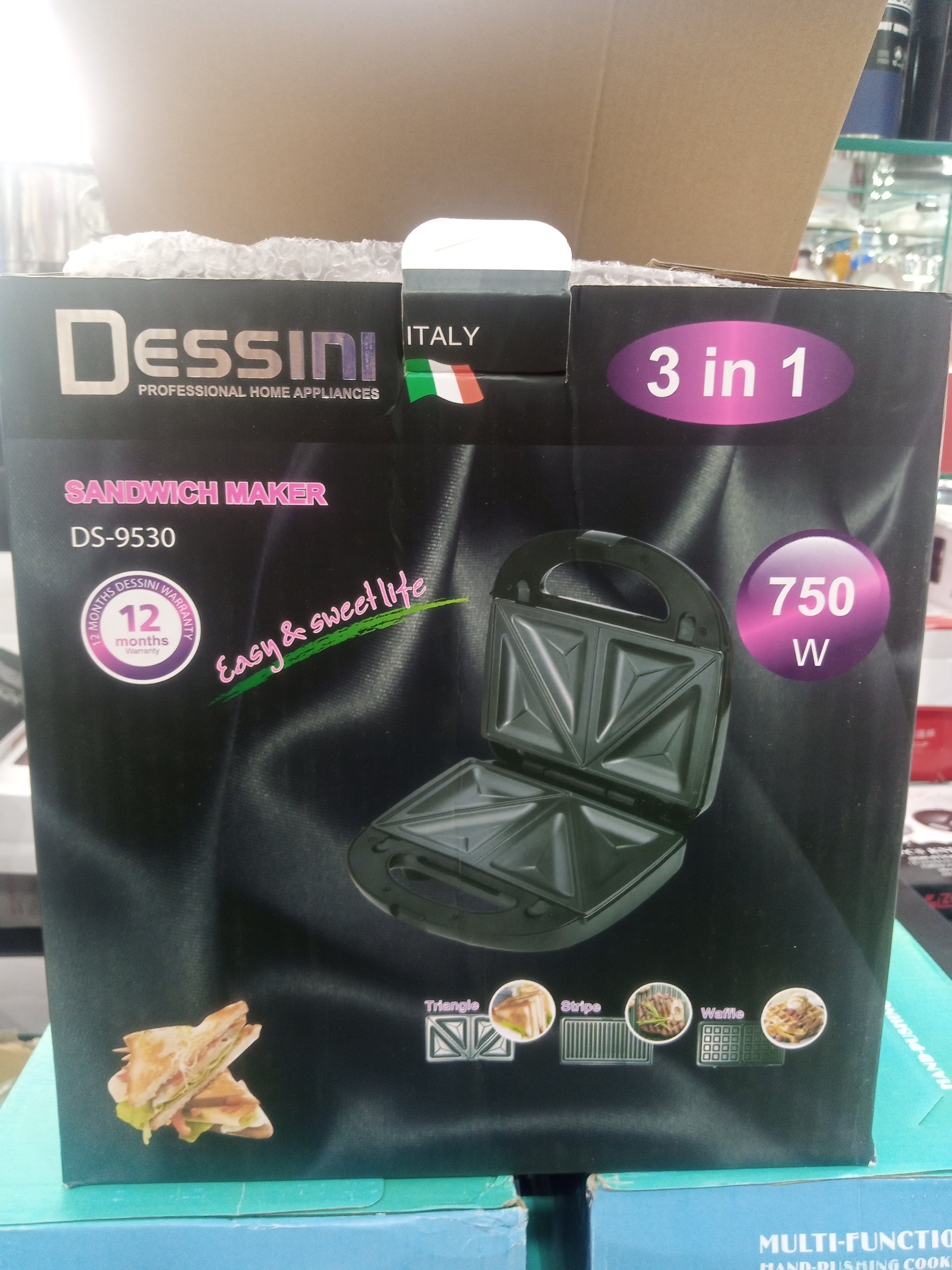 Italy Lot Imported DESSINI 3-in-1 Sandwich Maker