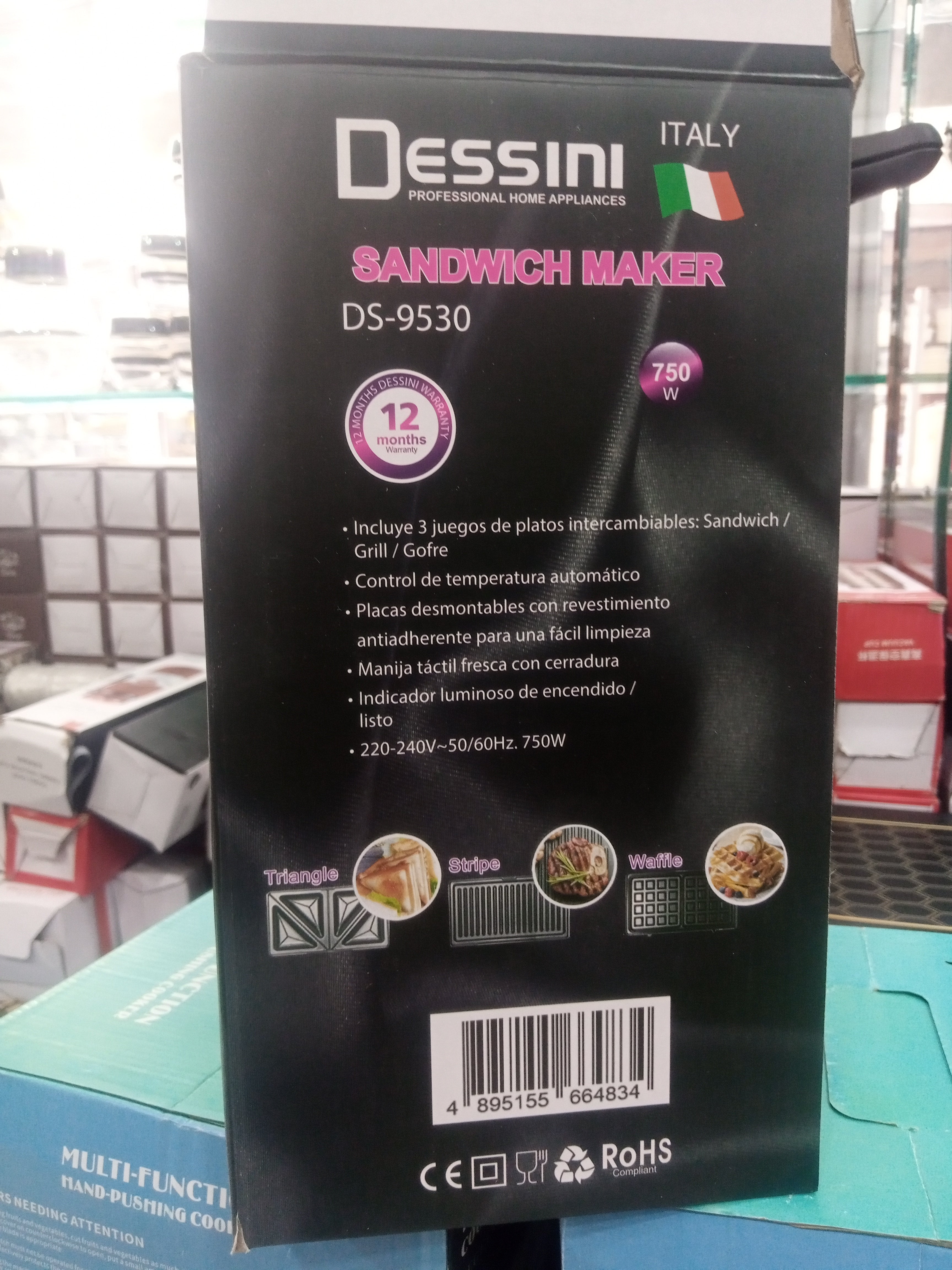 Italy Lot Imported DESSINI 3-in-1 Sandwich Maker