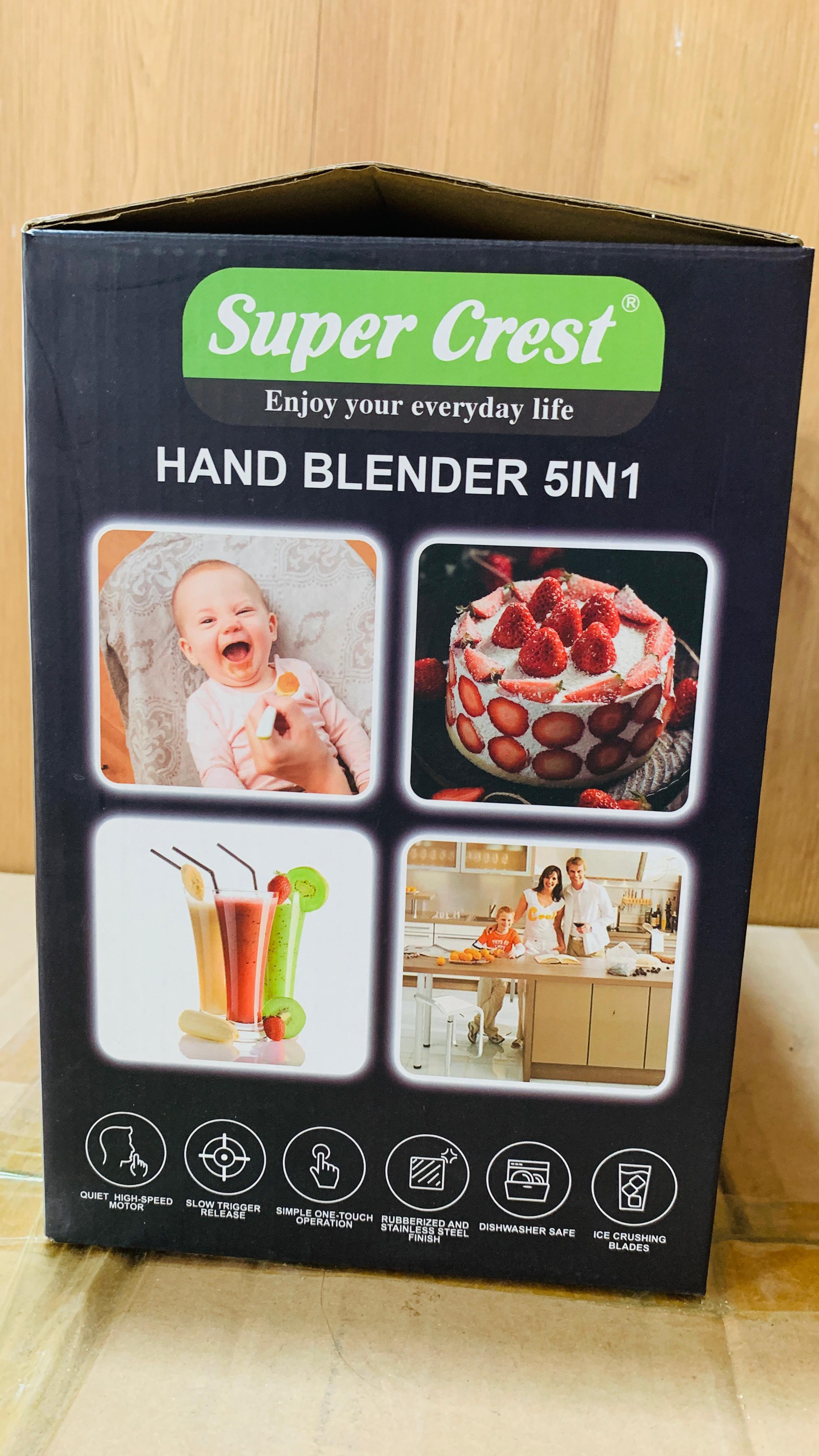 Germany Lot Imported Super Crest 5 in 1 Hand Blender Set SCT-7008