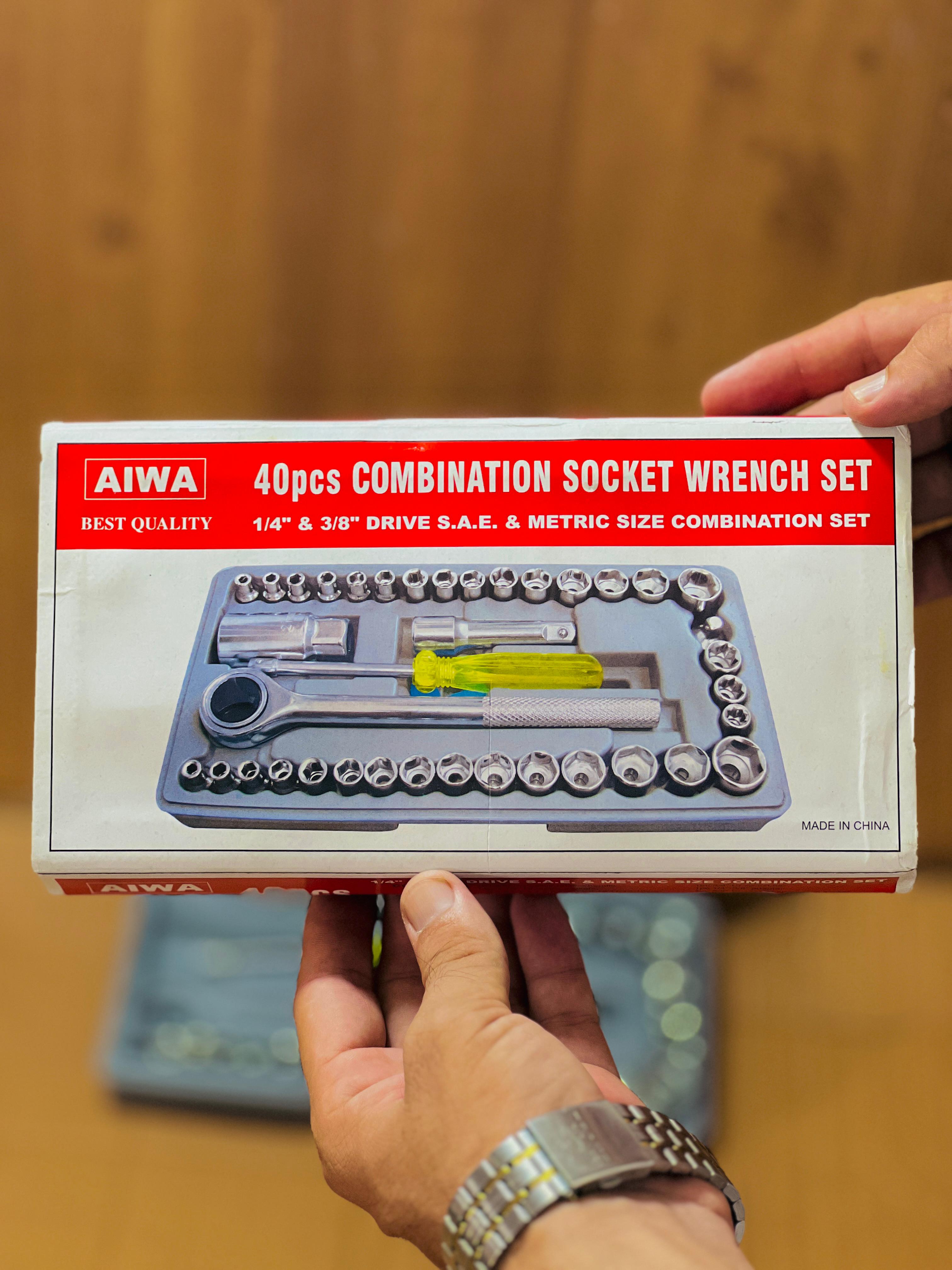 Aiwa Multi Purpose Combination Socket Tool Set (40 Pieces)