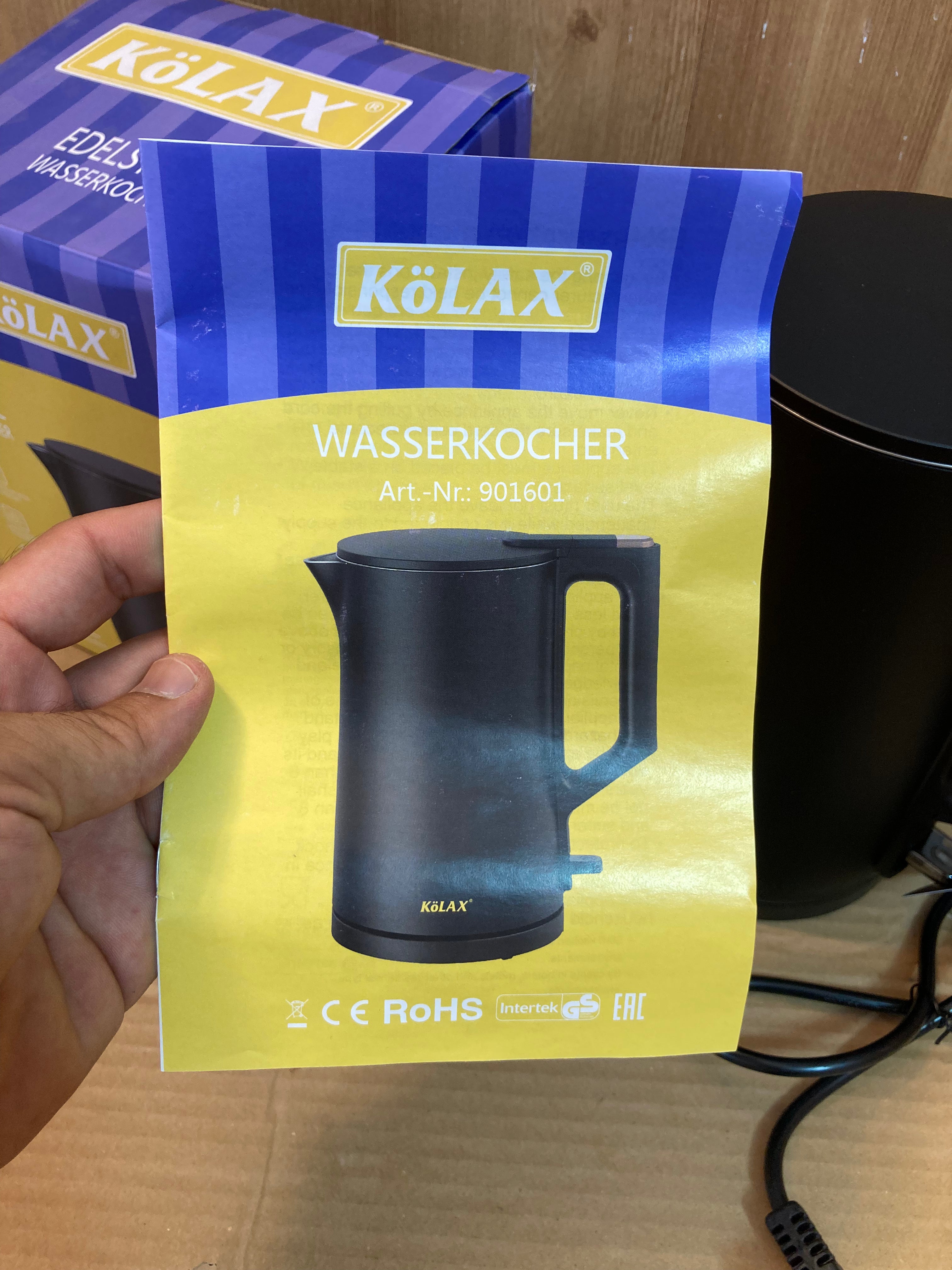 KoLAX Germany Cool in Touch Electric Kettle 1.7L