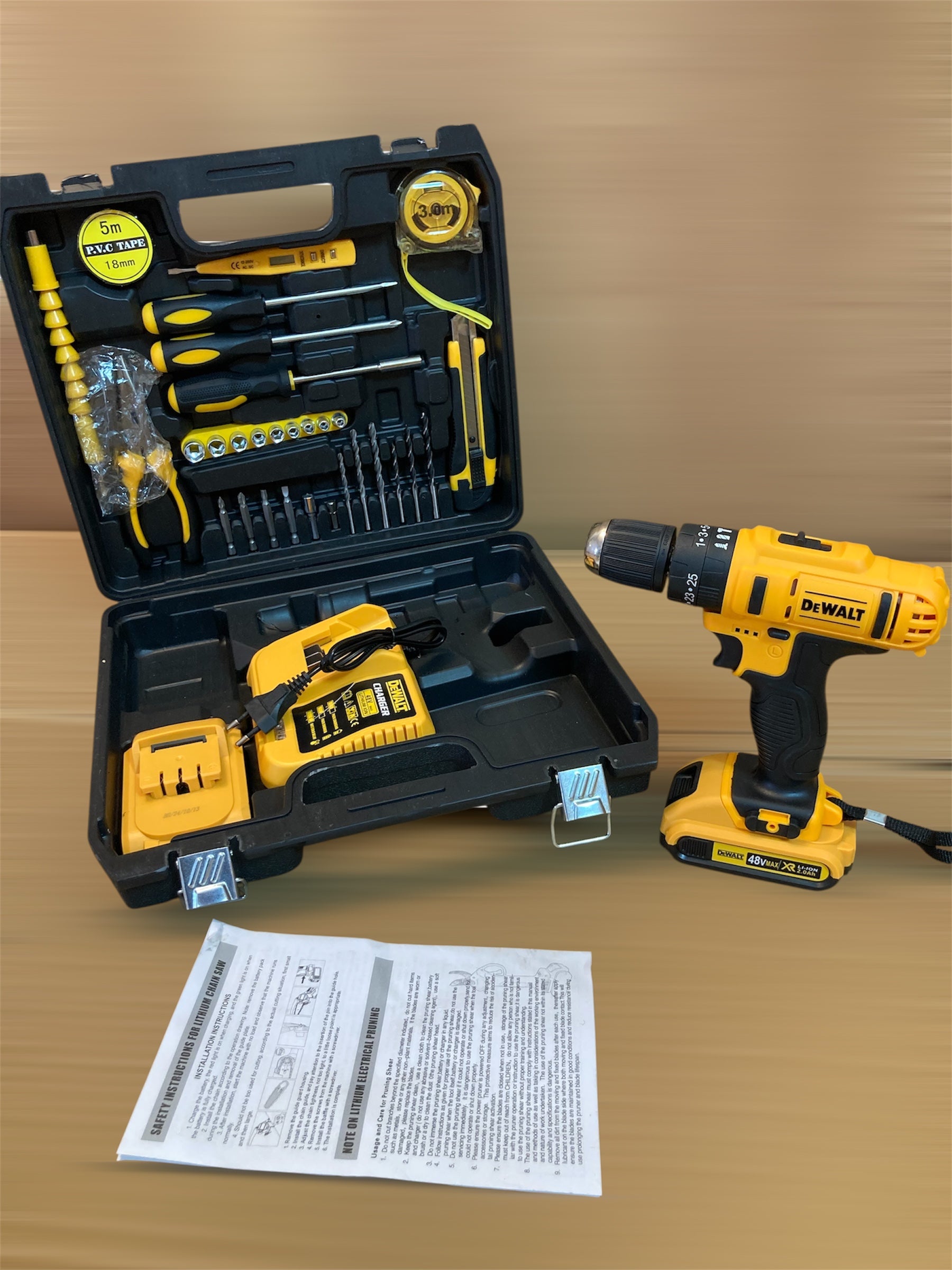 DEWALT Drill Machine with Tool Kit Set: Power and Precision in One Package
