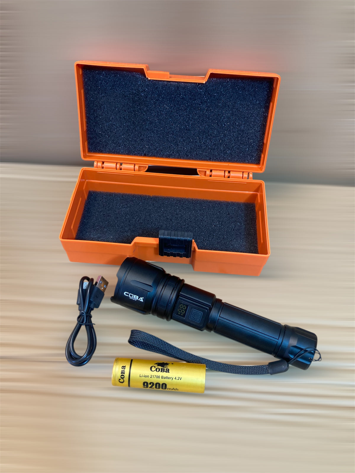 COBA Compact LED Flashlight - Handheld Torch CB-M168-TG