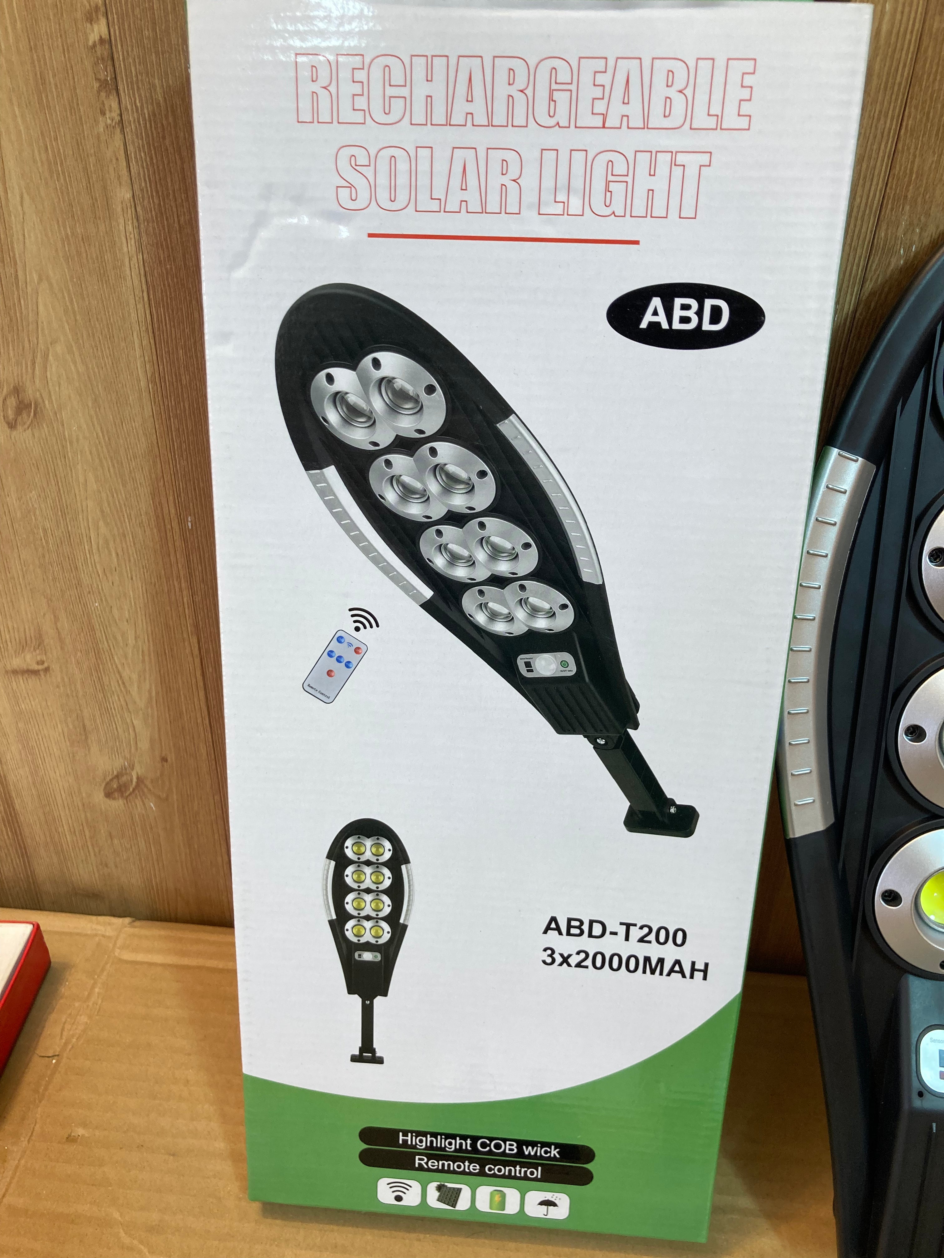 Solar Sensor Street Security Light 3 Modes Remote Control