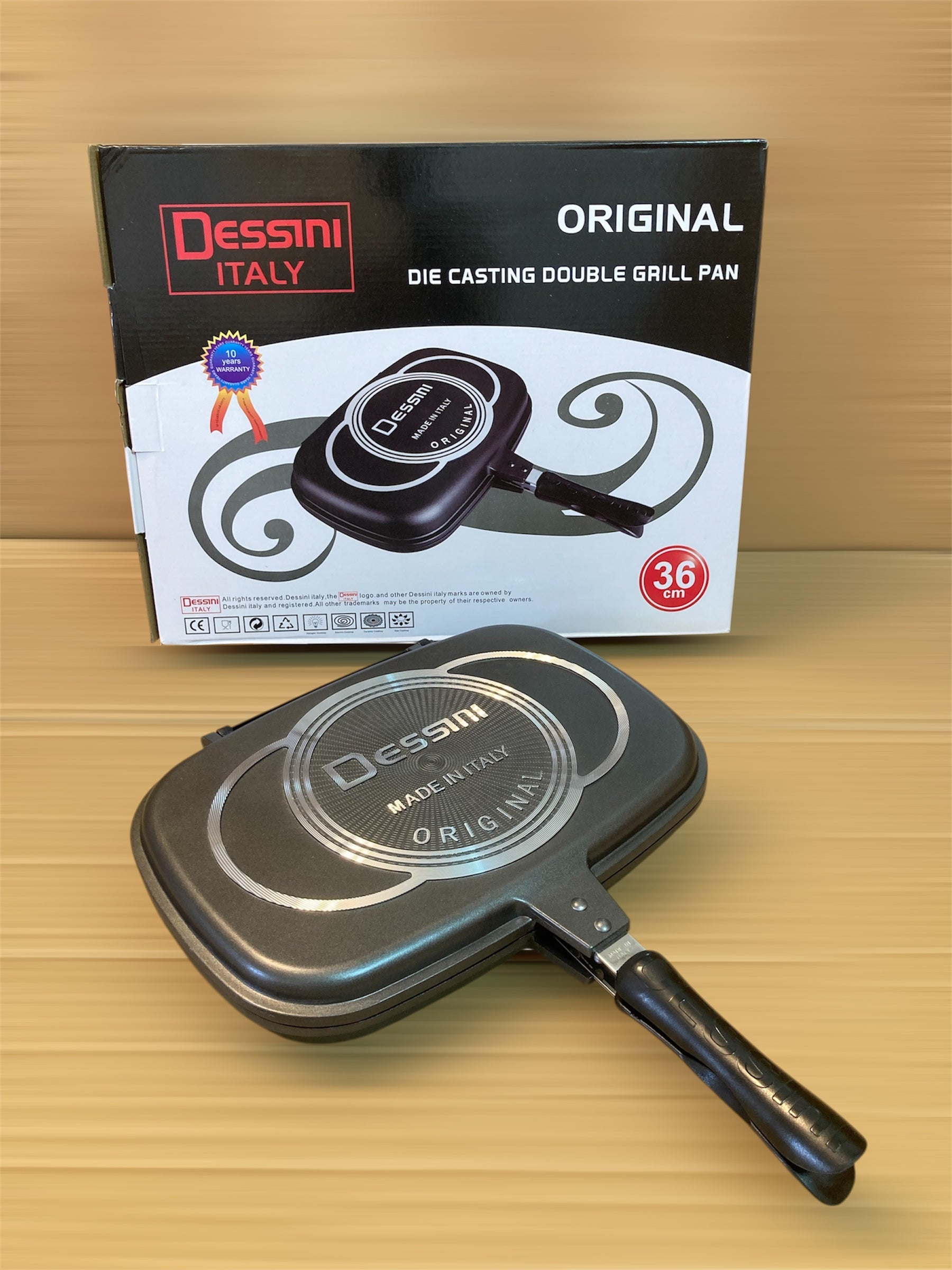 Dessini Italy Die Casting Double Grill Pan 32cm